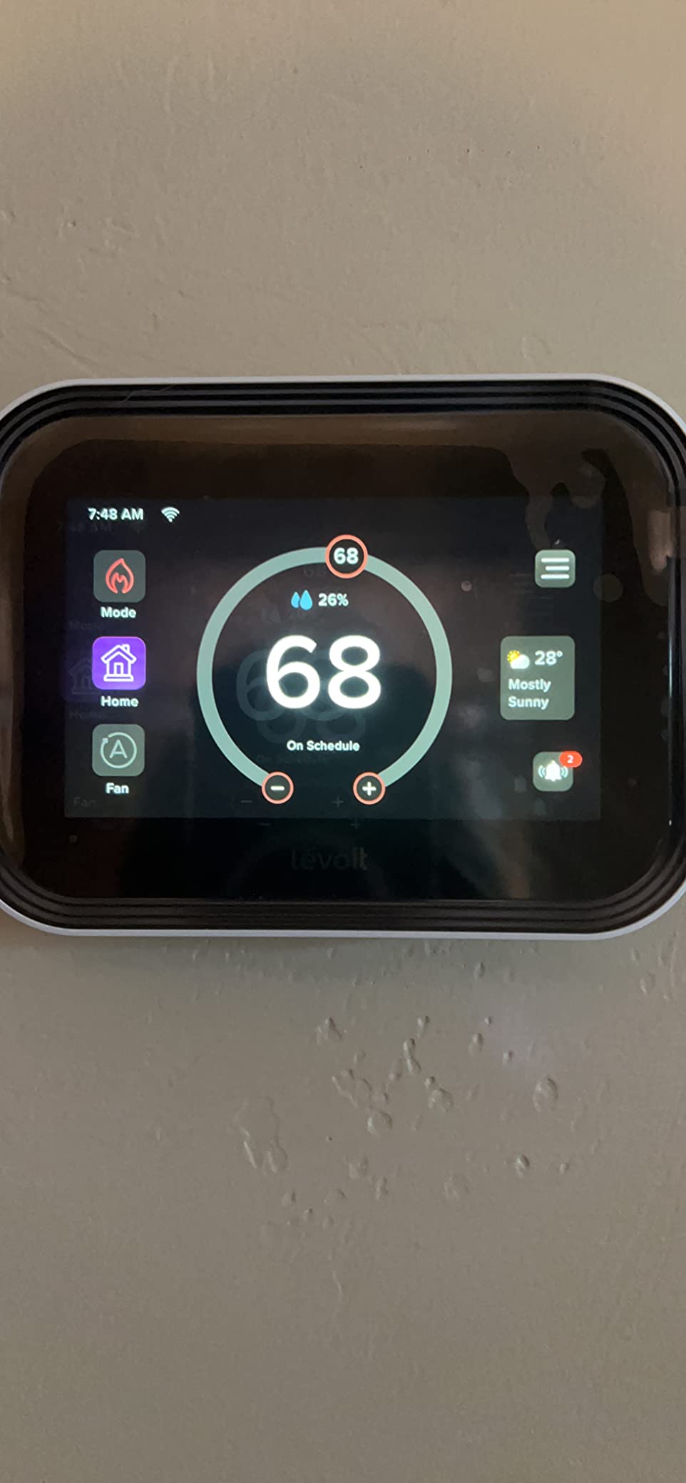 LEVOIT Smart Thermostat for Home, WiFi Programmable Digital Thermostat, Works with Alexa and Smart Sensor, Energy Saving, Large Touch Screen, C-Wire Adapter Included, DIY Install, Aura 400S, White customer photo 1