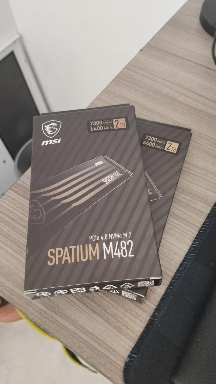 MSI Gaming SPATIUM M482 PCIe 4.0 NVMe M.2 2TB Internal SSD (PCIe Gen4, NVMe 1.4, M.2 2280, Read 7300 MB/S, Write 6400 MB/S, 2TB) customer photo 2