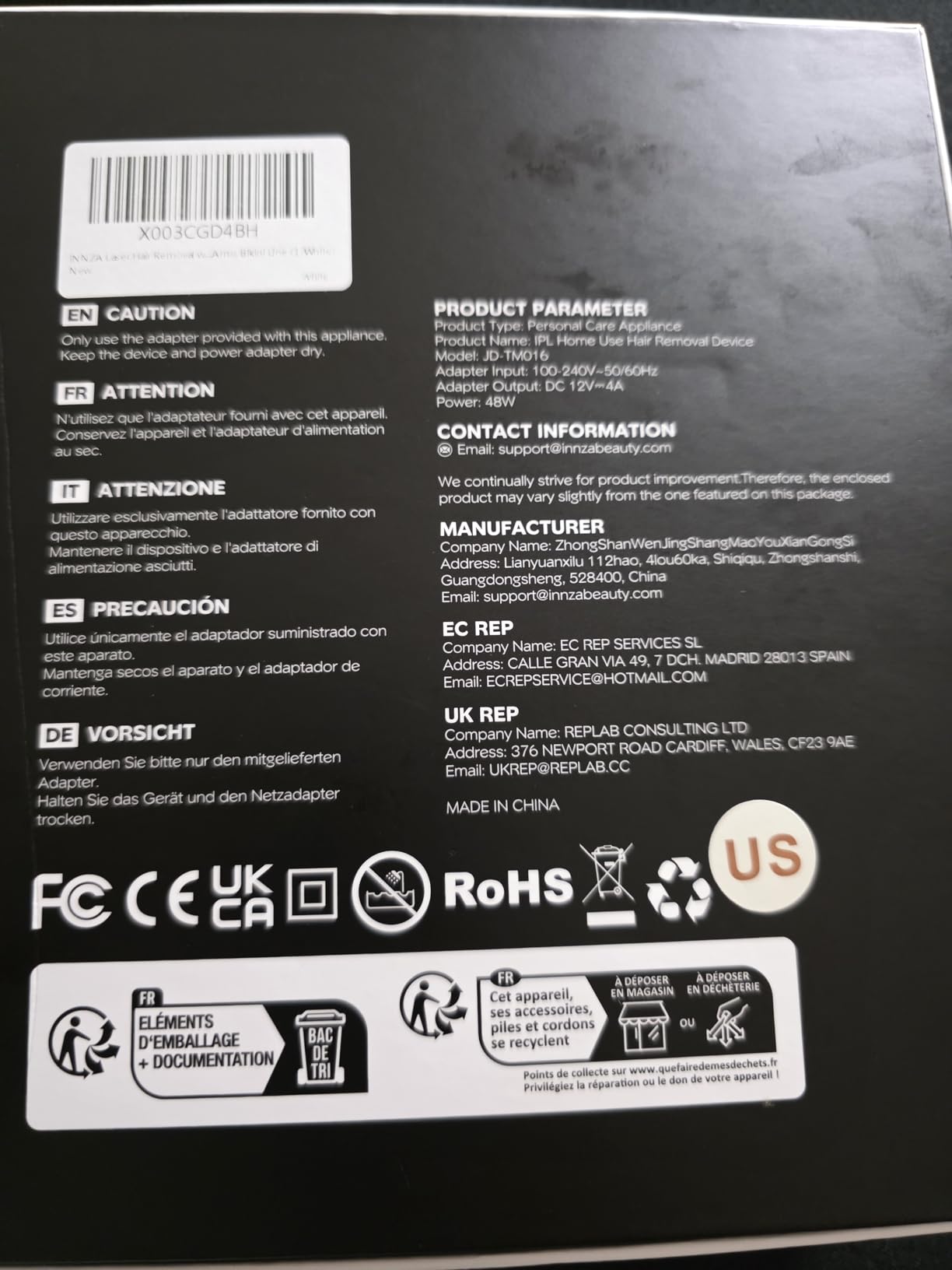 INNZA IPL Hair Removal with Ice Cooling Care Function for Women, Long-Lasting Results, 999,999 Flashes Painless Hair Removal, Hair Removal Device for Armpits Legs Arms Bikini Line customer photo 1