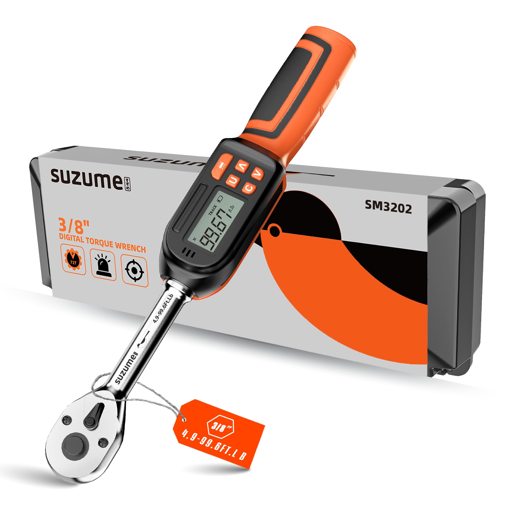 SUZUME Digital Torque Wrench 3/8 Drive (4.9-99.6 Ft. Lb/ 6.6-135 N.m)±2% High Accuracy Digital Torque Wrench with Buzzer and LED Flash Notification Four Units of Measure Torque Wrenches Digital customer photo 1