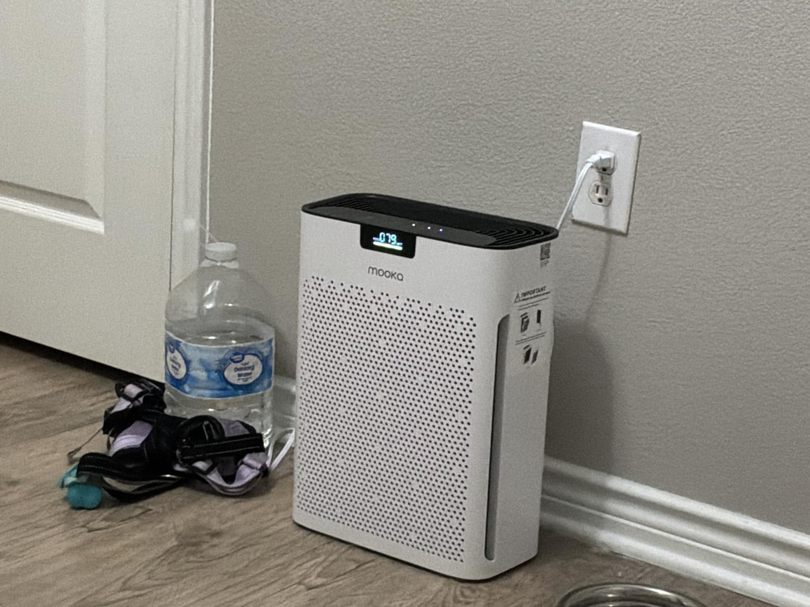 MOOKA Air Purifier for Home Bedroom Large Room 2200 Ft², H13 HEPA Air Cleaner with Washable Pre-filter, Air Quality Monitor, KJ190 White customer photo 1