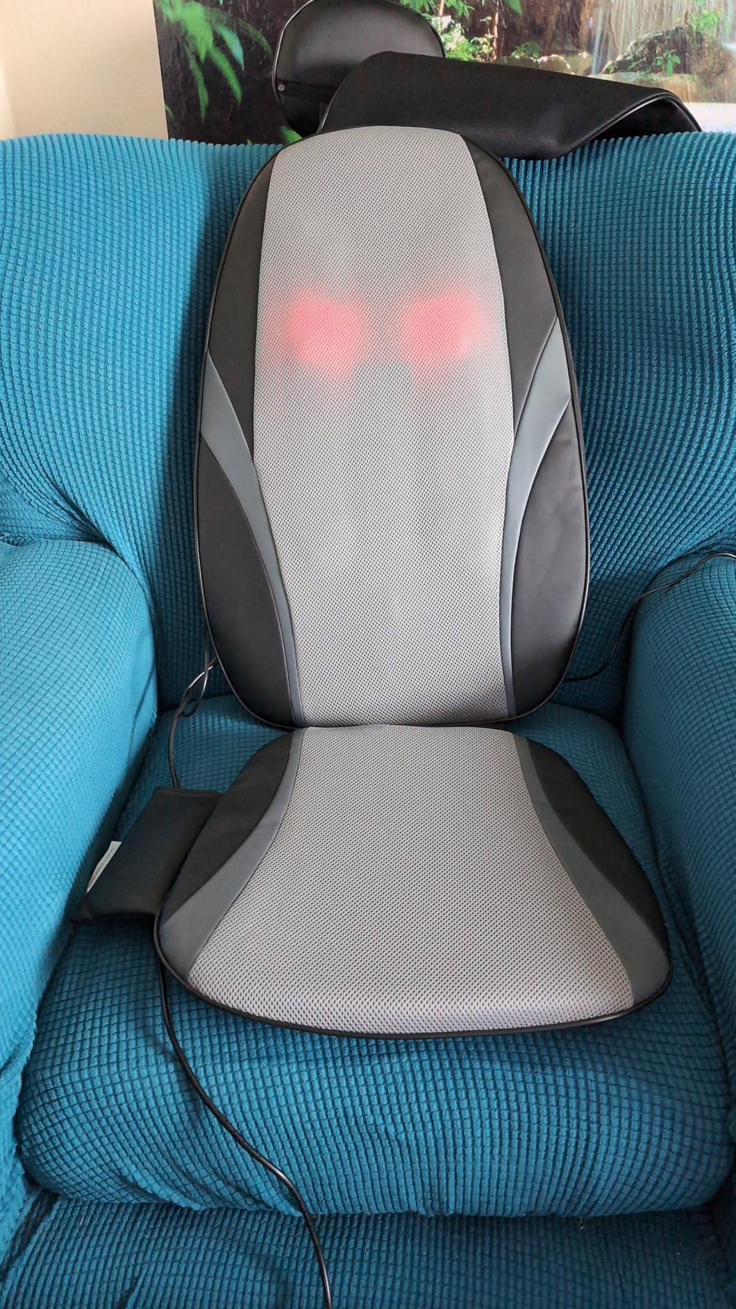Snailax Back Massager with Heat - Electric Deep Tissue Kneading Full Body Massage Chair App Control customer photo 2
