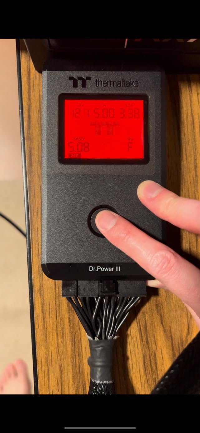 Thermaltake Dr. Power III ATX Power Supply Tester/Support up to ATX12V v3.1 with PCIe 12+4pin Connector/Voltage Output for +12V, +5V, +3.3V, and +5Vsb customer photo 1