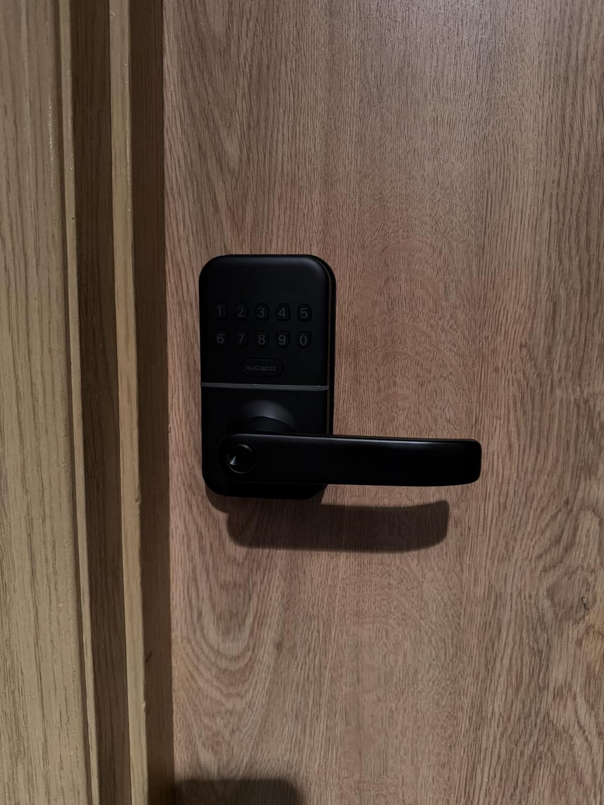 Smart Door Handle Lock with Keypad: Kucacci Keyless Entry Digital Knob for Front Door - Electronic Smart Lock with Keypad - Exterior Code Door Knob - Easy Installation customer photo 2