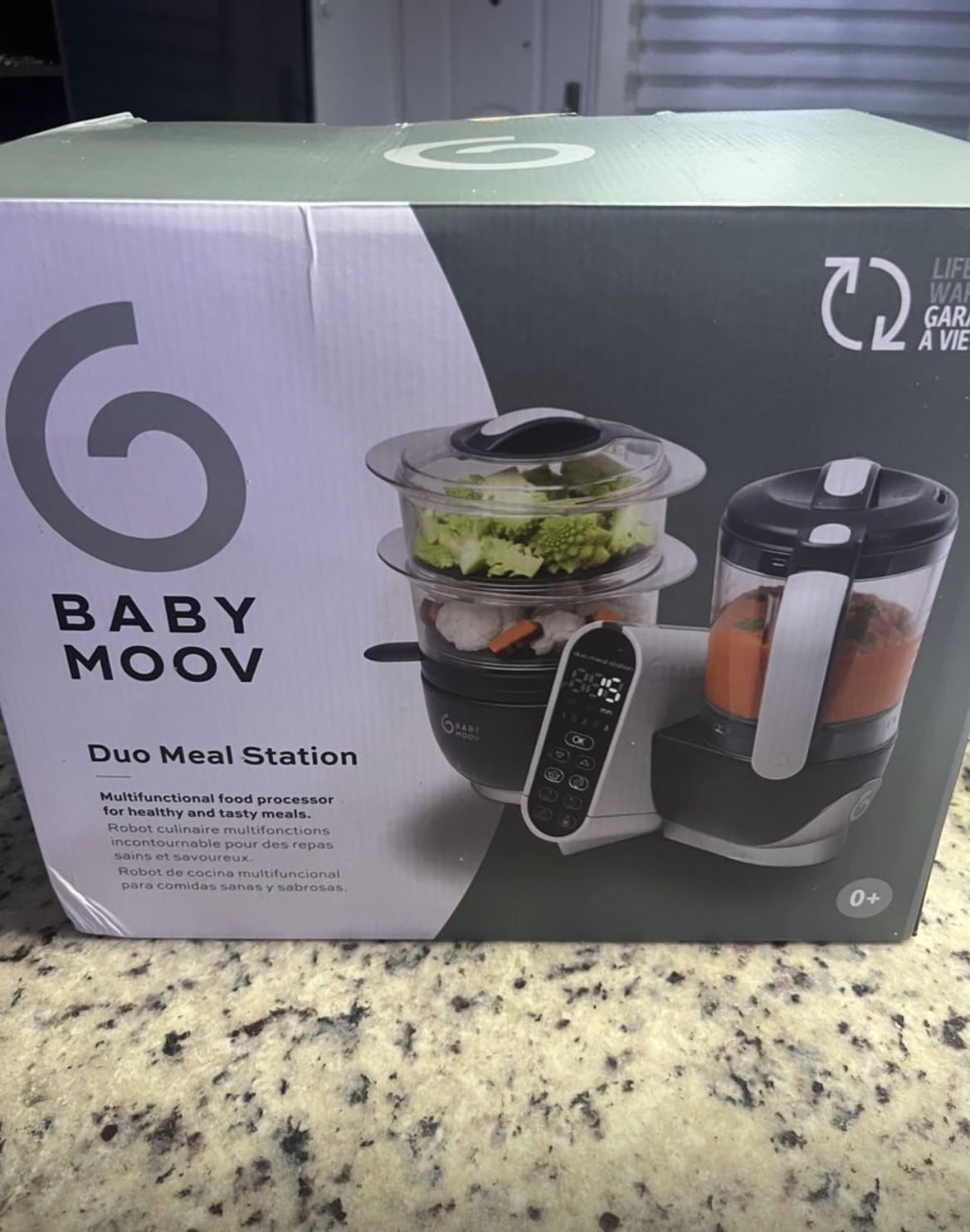 Babymoov Duo Meal Station 6-in-1: Multi-Speed Baby Food Maker, Steamer & Puree Blender, Baby Food Processor that Warms & Defrosts, Bottle Sterilizer (Nutritionist Approved), Mineral Beige customer photo 1