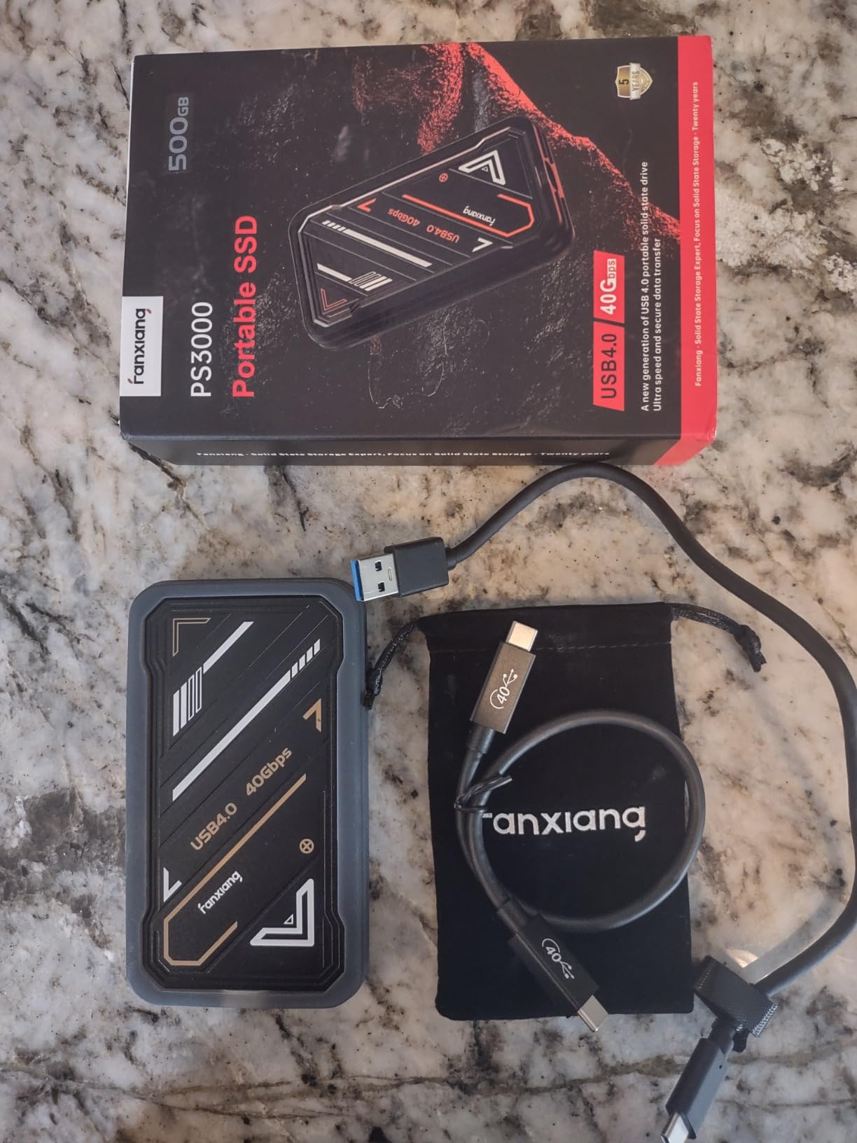 fanxiang External SSD 1TB, Up to 3800MB/s USB 4.0, (Thunderbolt 3/4), External Solid State Drive, Portable SSD Type-C (PS3000) customer photo 1