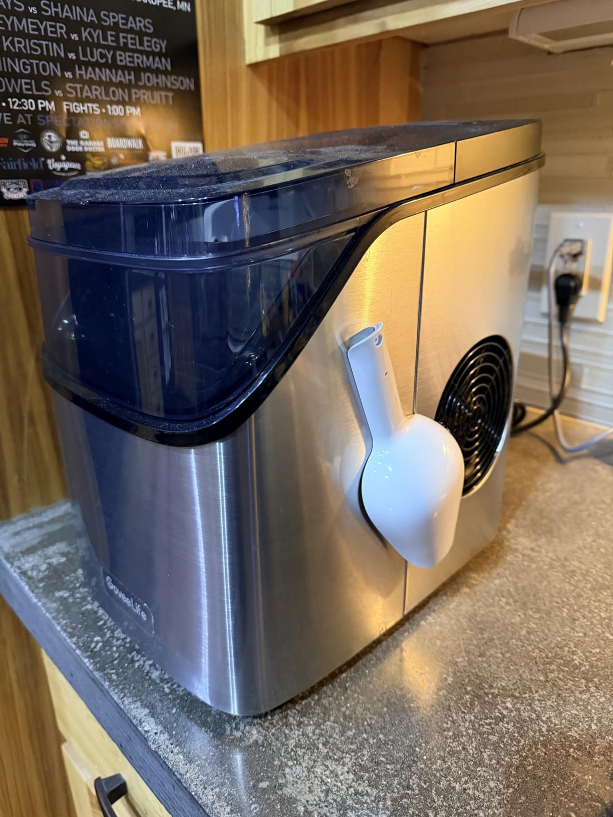GoveeLife Smart Ice Maker Countertop, Portable Ice Machine with Voice Control, 26lbs/24Hrs, Self Cleaning RGB Lights, Quiet Ice Maker with Scoop for Kitchen Silver customer photo 2