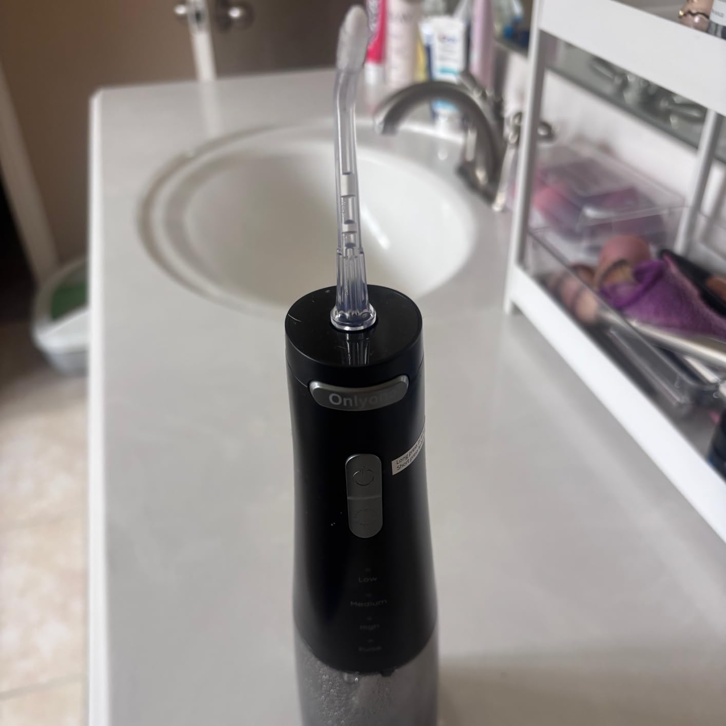 Rechargeable Cordless Water Flosser with Adjustable Water Pressure for Daily Oral Care, Power Dental Flosser for Home and Travel Use, Portable Oral Irrigator for Sensitive Gums and Braces Care customer photo 1