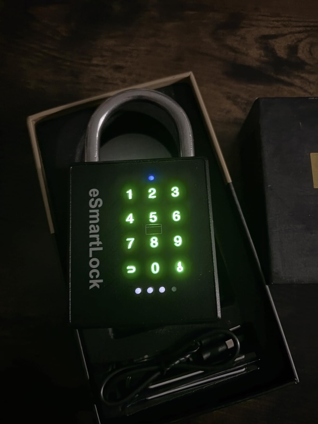 Pothunder Heavy Duty Smart Padlock, Gate Lock Padlock with Key Code and RFID, Outdoor Weatherproof Biometric Digital Lock for Gate, Sheds, Fence, Garage, Locker, Storage Unit customer photo 2