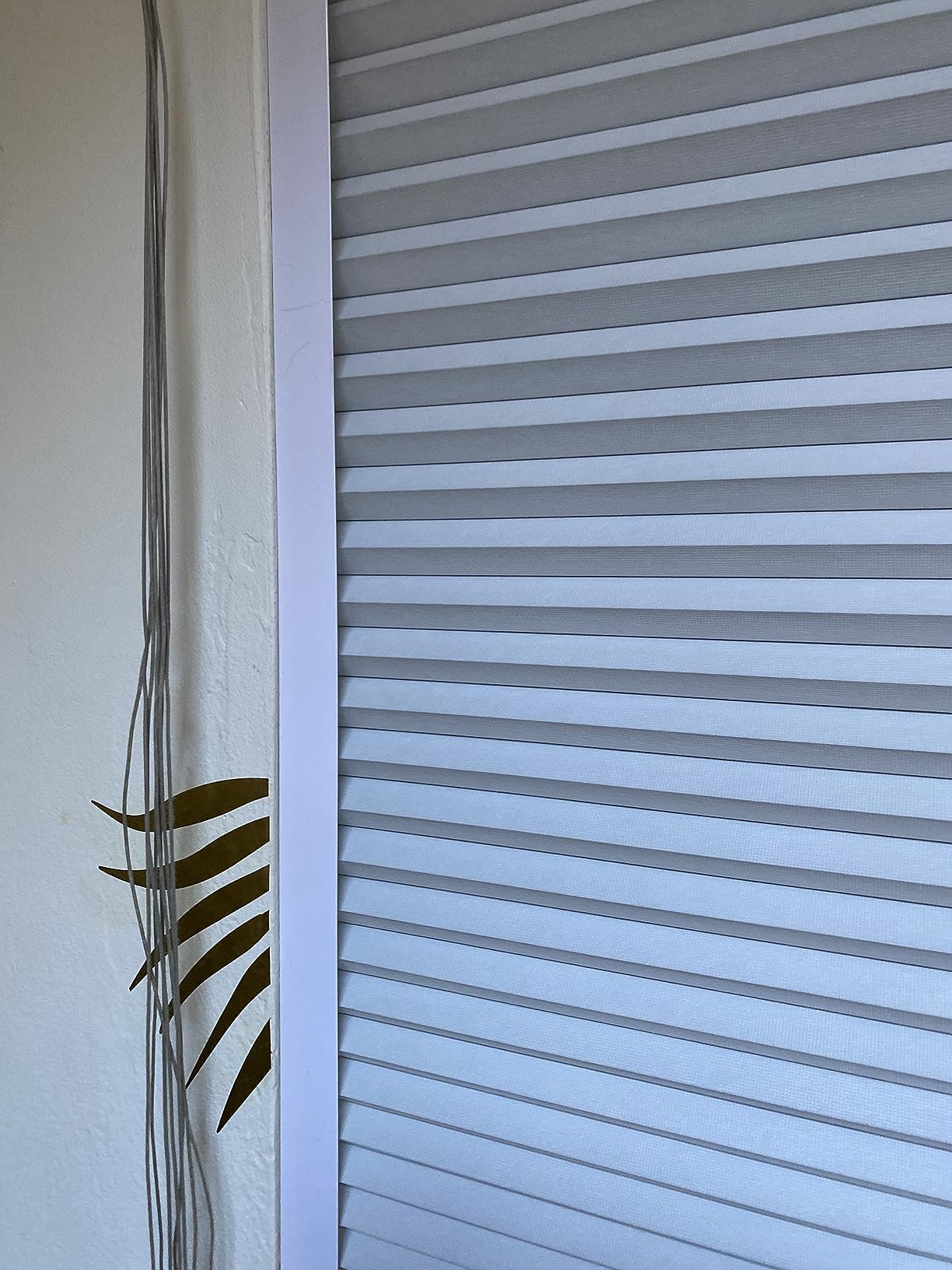Changshade Motorized Cellular Shades with Remote Control Smart Blinds Compatible with Alexa, Google Home, SmartThings, Custom Size Electronic Automatic Shades for Indoor Windows Doors, Blackout, White customer photo 1