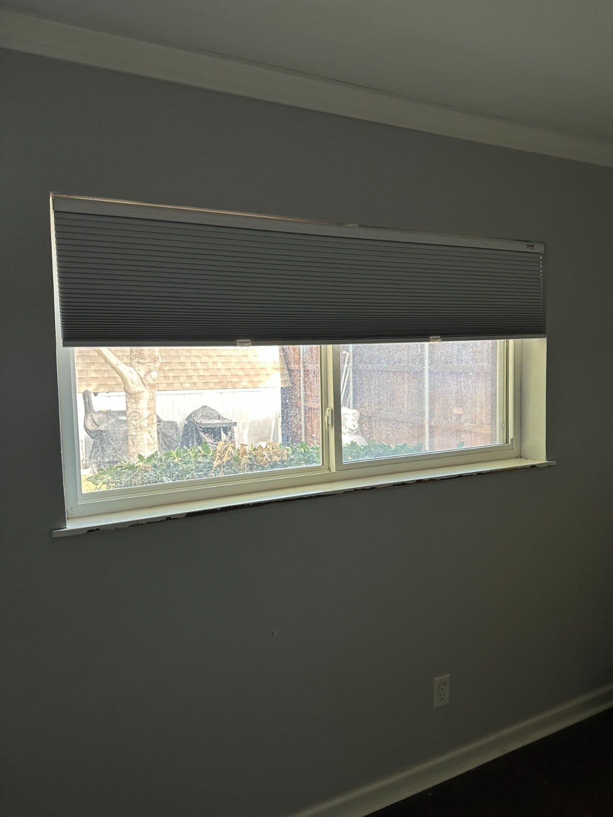 Changshade Motorized Cellular Shades with Remote Control Smart Blinds Compatible with Alexa, Google Home, SmartThings, Custom Size Electronic Automatic Shades for Indoor Windows Doors, Blackout, White customer photo 2