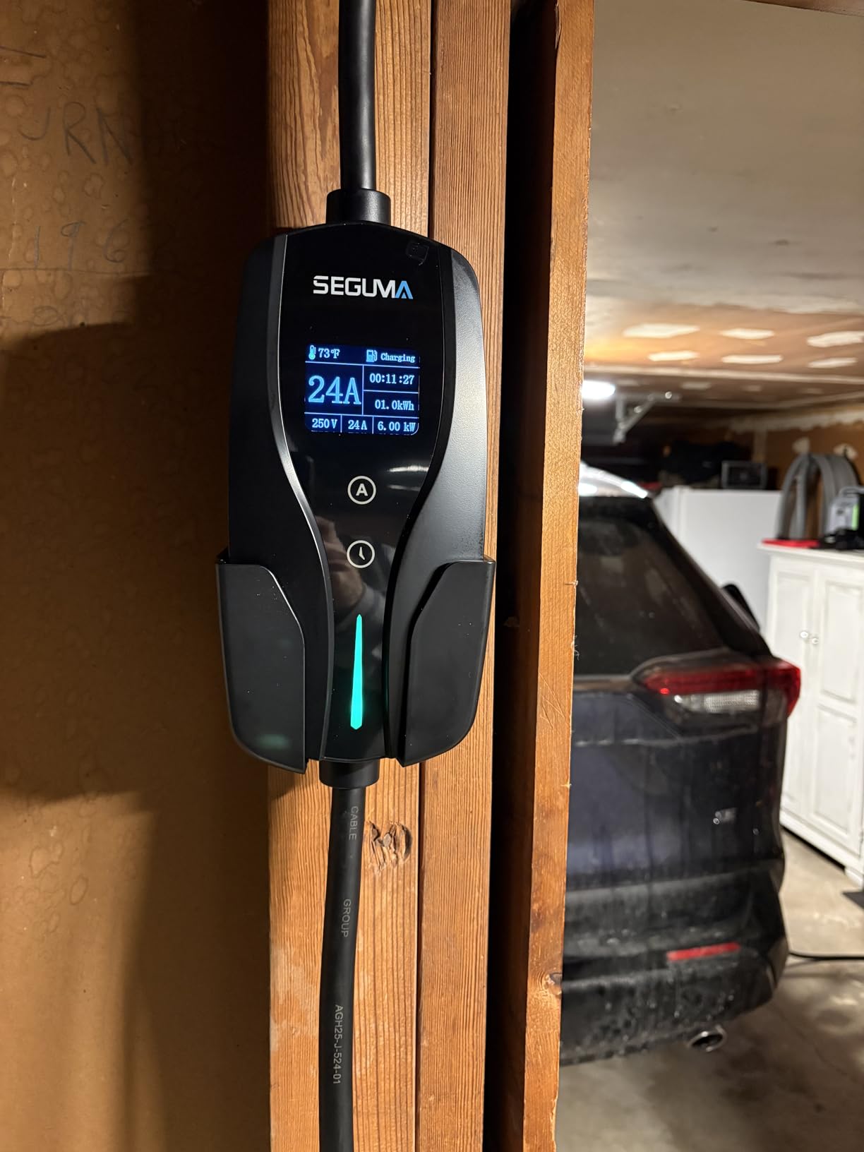SEGUMA Level 2 EV Charger, 40Amp Electric Car Chargers 25FT Cable with NEMA 14-50 Plug, Adjustable Current, Timing Delay customer photo 1