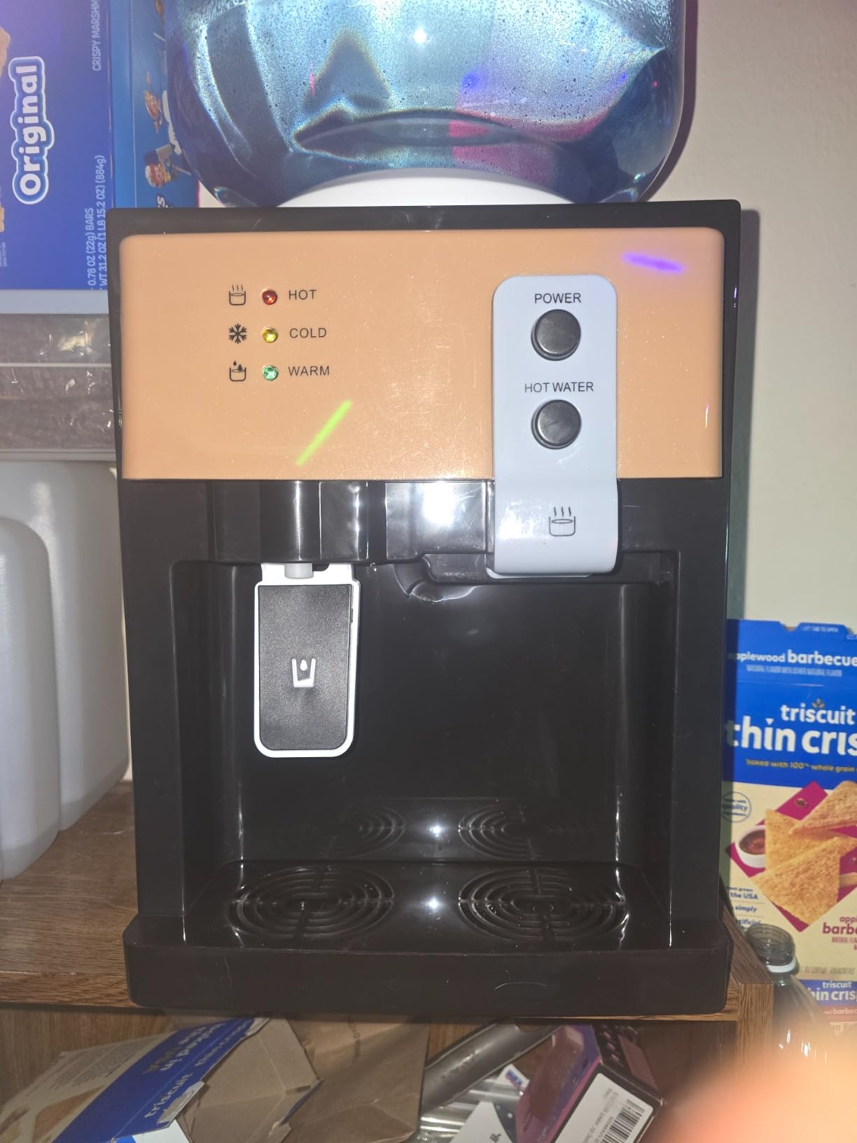 Housiwill Countertop Water Dispenser, Top Loading Water Cooler for 1.2 to 5 Gallon, 3 Temperature Settings Room Temperature Water Cold Hot Water Dispenser, Suitable for Home, Office, Dorm Bedside Use customer photo 2