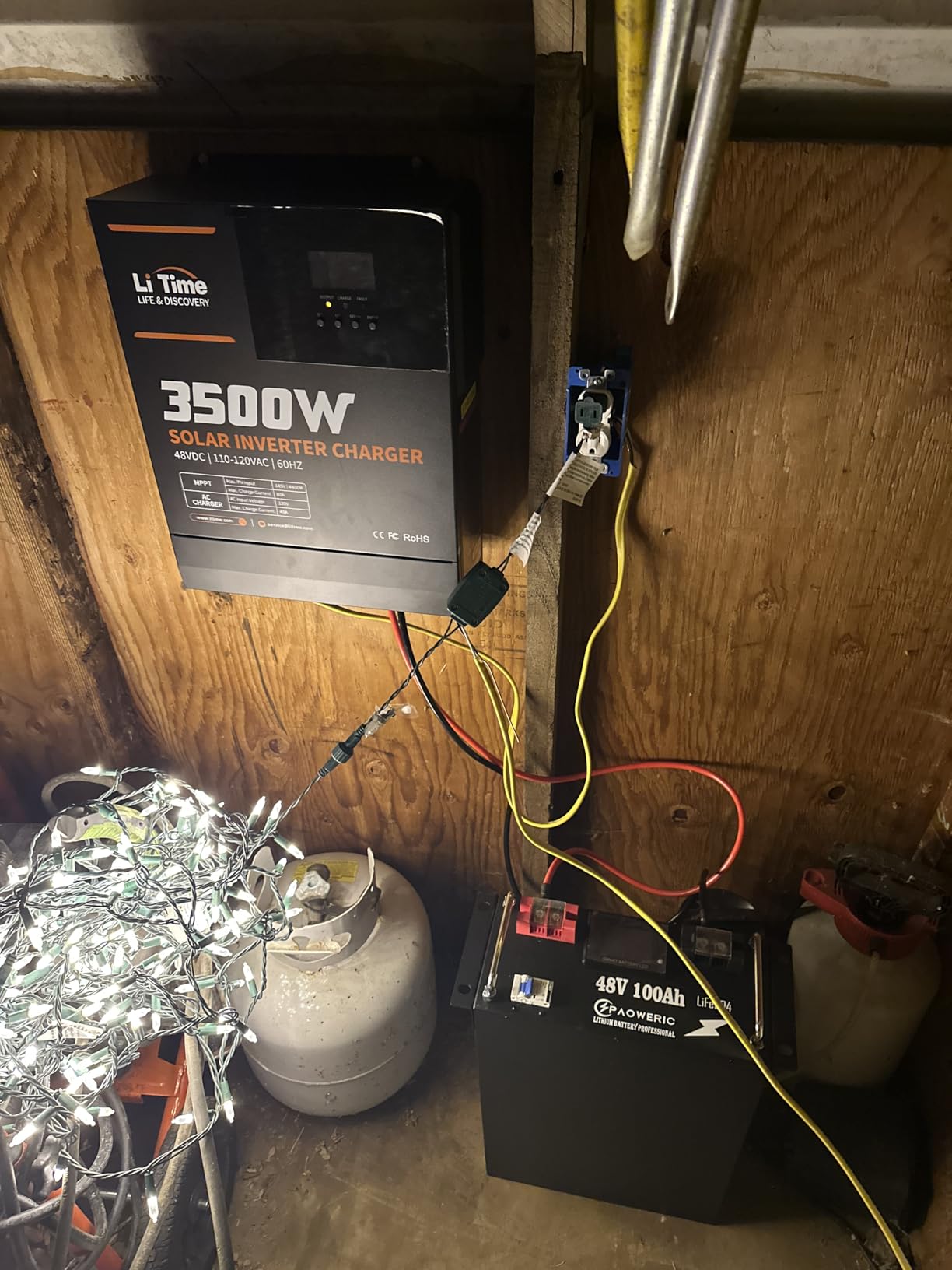 LiTime 3500W Pure Sine Wave Solar Inverter Charger, 48V DC to 120V AC All-in-One Solar Inverter, Built in 80A MPPT Charge Controller, for 48V Lead Acid/LiFePO4 Battery, Home Energy Storage, Off-Grid customer photo 2