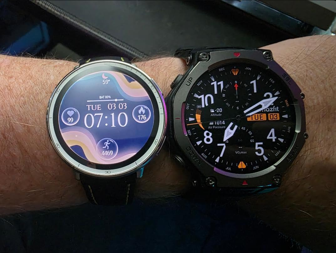 Amazfit T-Rex 3 Rugged/Military Smart Watch 48mm, GPS, Offline Maps, Long Battery Life, 328 Feet Water-Resistant, 170 Fitness/Sport Modes, AI, Voice Control, Black customer photo 1