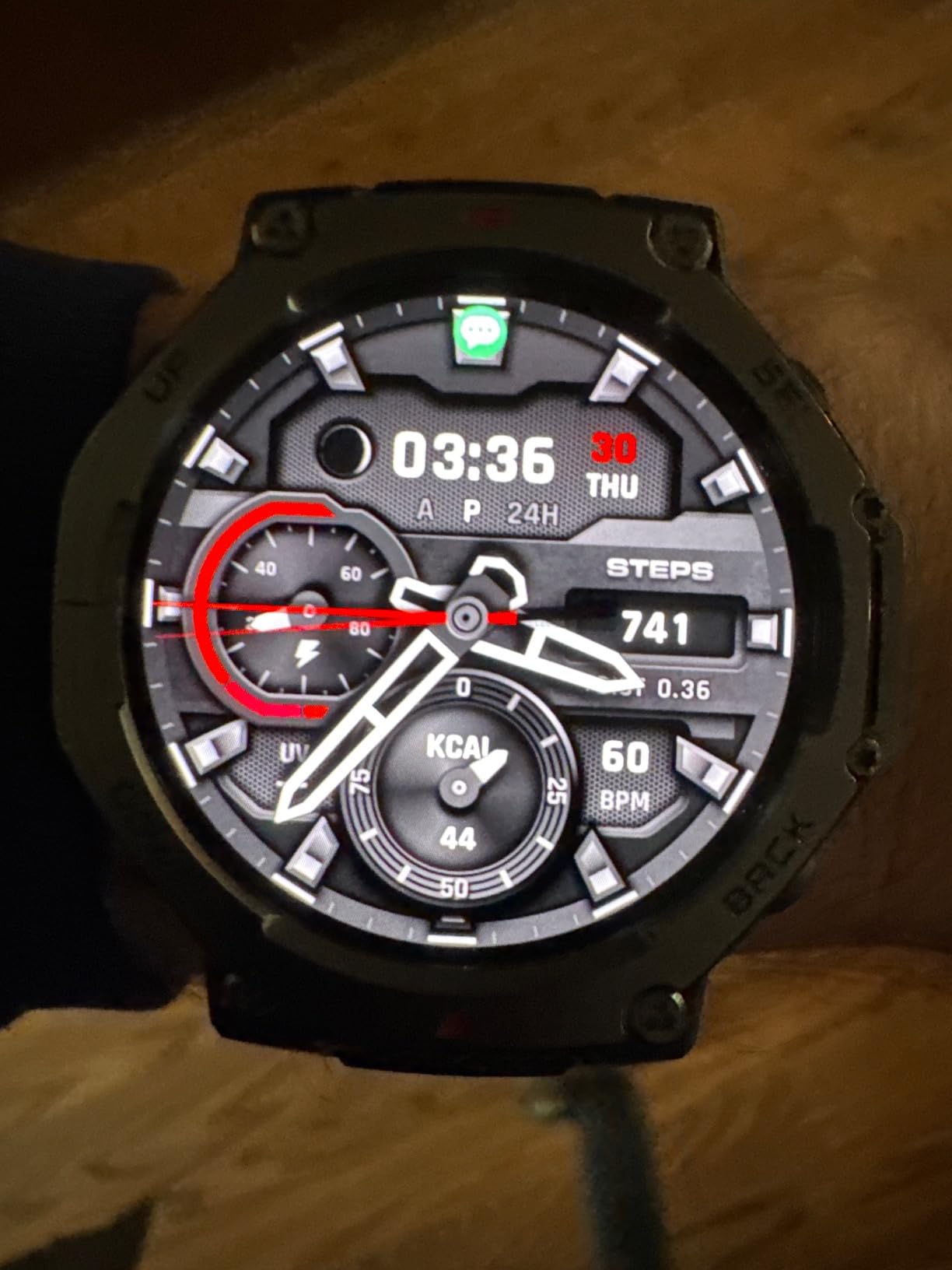 Amazfit T-Rex 3 Rugged/Military Smart Watch 48mm, GPS, Offline Maps, Long Battery Life, 328 Feet Water-Resistant, 170 Fitness/Sport Modes, AI, Voice Control, Black customer photo 2