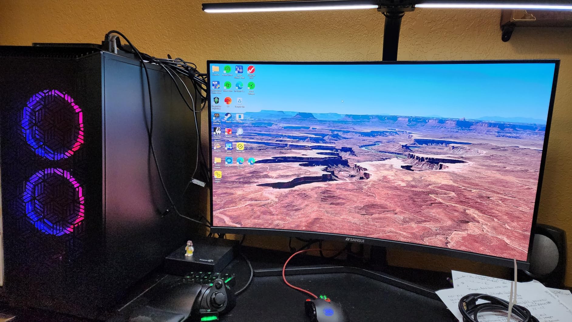SANSUI 32 Inch Curved 240Hz Gaming Monitor High Refresh Rate, FHD 1080P Gaming PC Monitor HDMI DP1.4, Curved 1500R, 1Ms MPRT, HDR customer photo 1