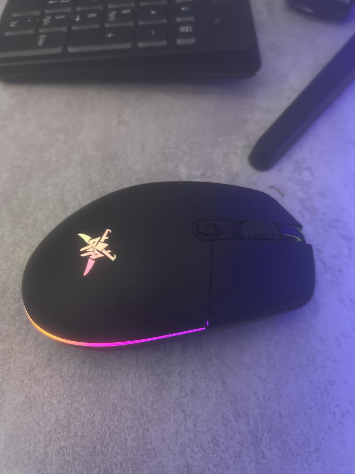 TECKNET Wireless Gaming Mouse Rechargeable - 8000 DPI, Long-Lasting 100Hrs Battery, RGB Backlit, 6 Programmable Buttons, Dual Connectivity (2.4G + USB-C) for PC, Mac, Laptop - Black customer photo 1