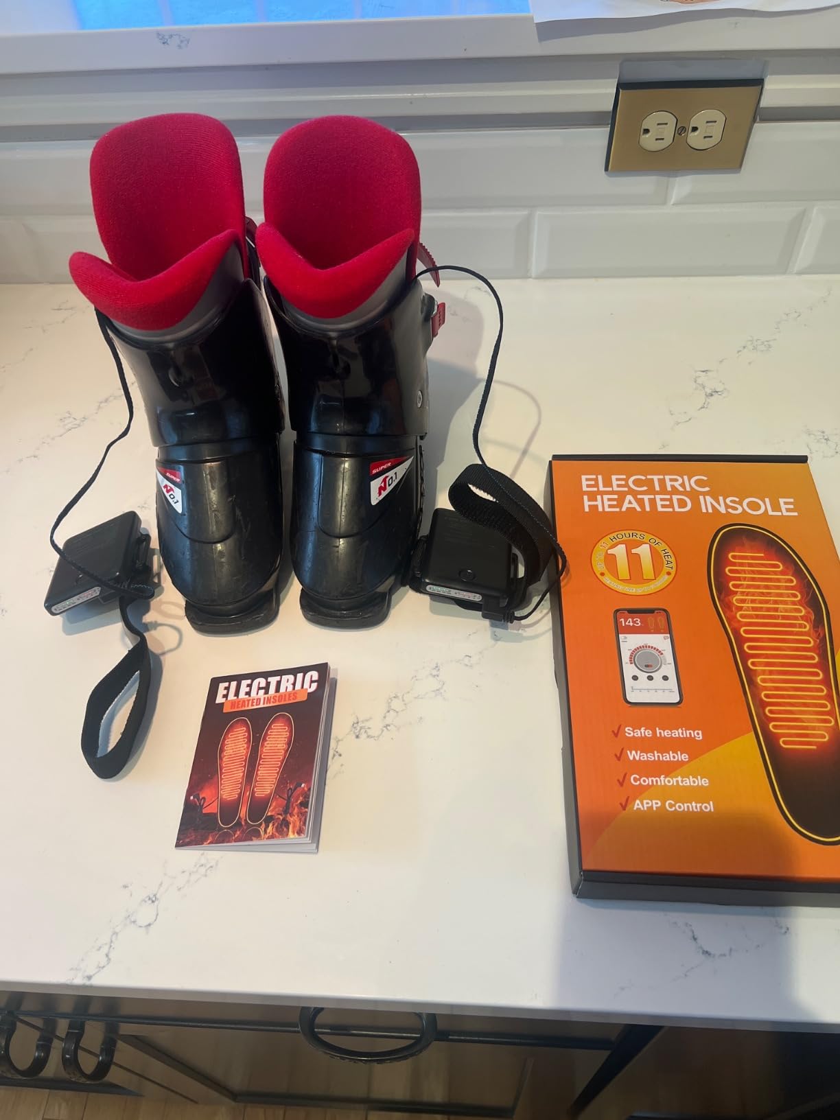 Heated Insoles Rechargeable, Foot Warmer with 5000 mAh Battery, 4 Heat Settings Mobile app to Control Temperature, for Men and Women customer photo 1