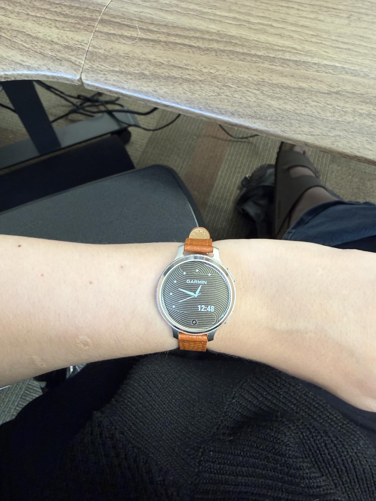 Lily 2 Active, Small and Stylish Smartwatch, Built-in GPS, Hidden Display, Patterned Lens, Up to 9 Days Battery Life, Lunar Gold with Bone Silicone Band customer photo 1