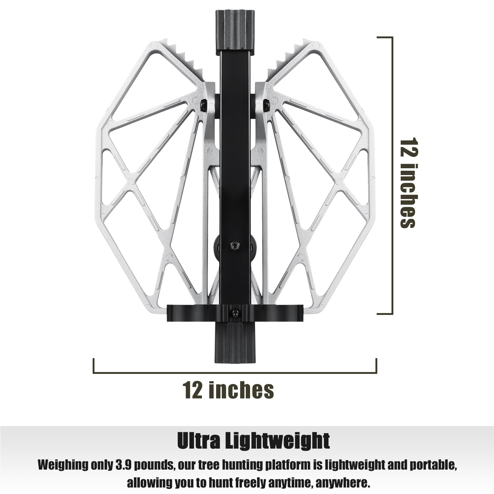 LUCKY CLOVER Saddle Hunting Platform: Cast Aluminum Tree Saddle Platform, Lightweight Hunting Saddle Platform, Fully Adjustable Reliable Silent 12''X12'' Hunting Platform, Saddle Hunting Accessories customer photo 2