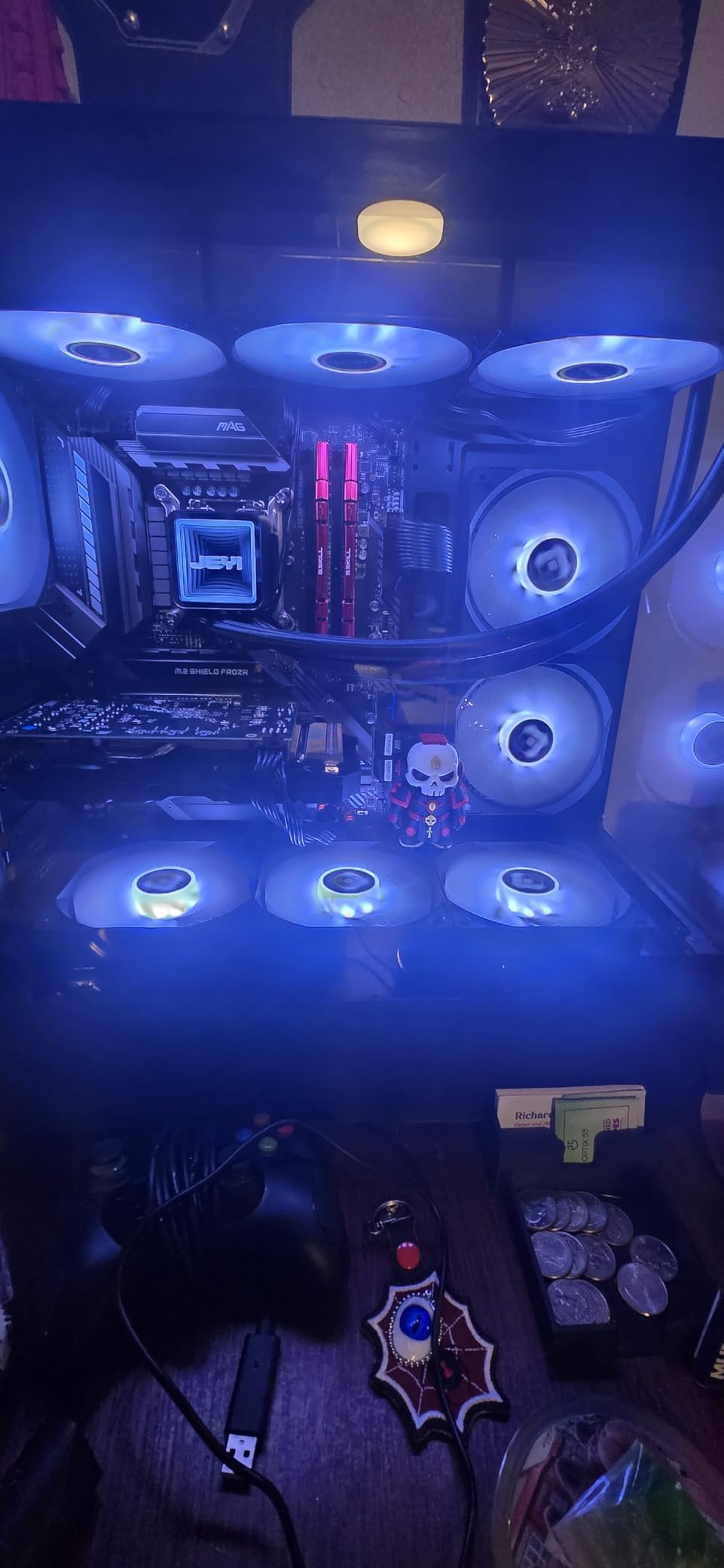 F1 PC Case - Pre-Installed 6 PWM ARGB Fan, ATX Mid-Tower Gaming PC Case, Type-C,360mm Radiator Support, FOIFKIN (Black, F1) customer photo 2