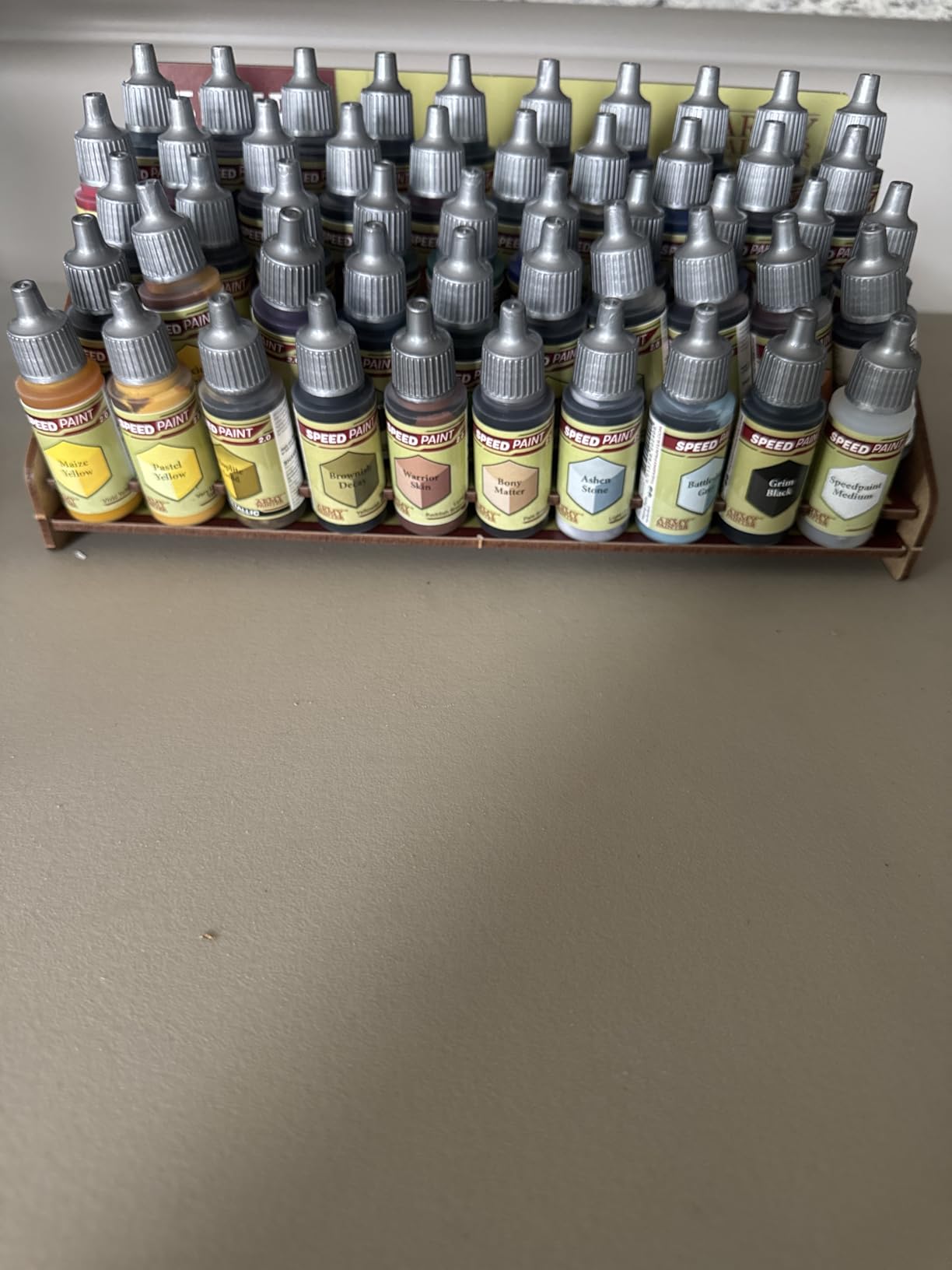 The Army Painter, Paint Station, Storage for 50 Warpaints Fanatic, Speedpaint & Warpaints Air Acrylic Paints, incl. Storage for Brushes and 100 sheets - Rack for Miniature Painting customer photo 1