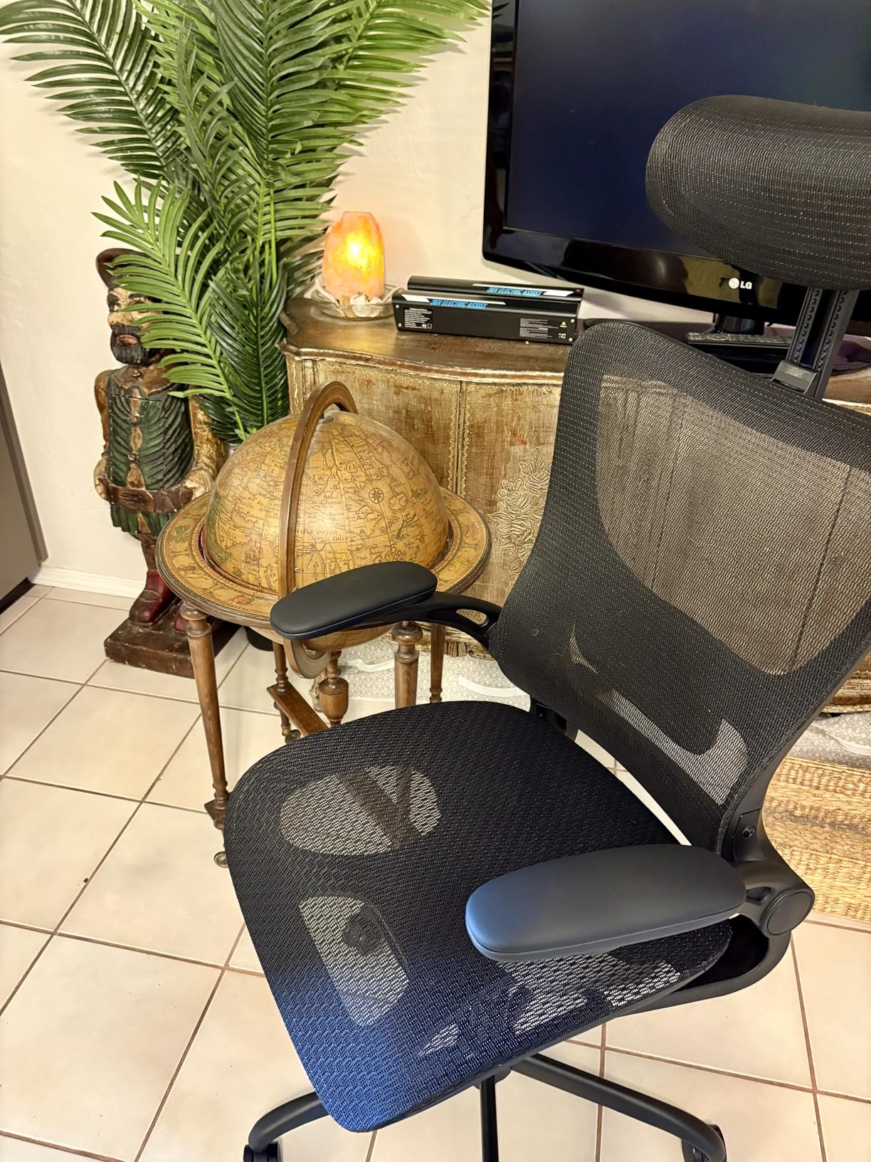 Marsail Ergonomic Mesh Office Chair High Back Home Office Desk Chair with Adaptive Lumbar Support, 2D Headrest, 3D Flip-Up Armrests, Height Adjustable and Rocking Tilt for Home Office and Gaming customer photo 1