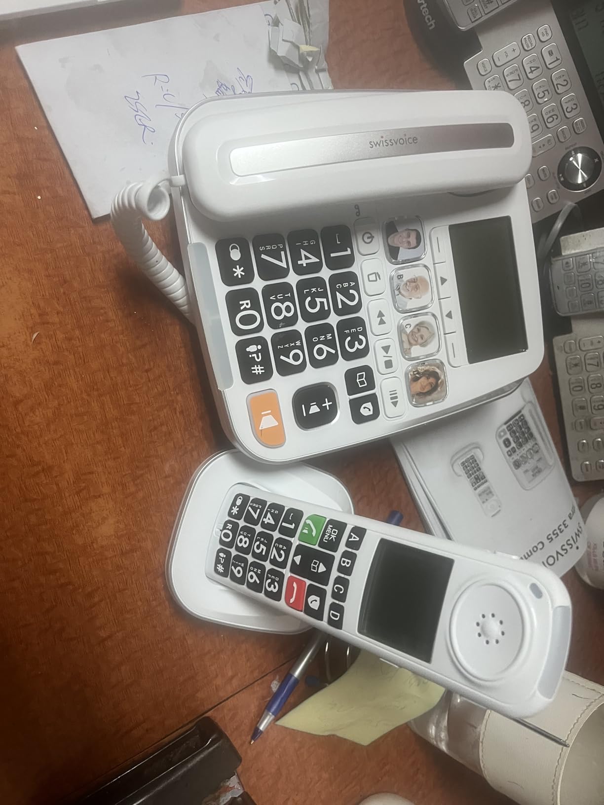 SWISSVOICE 3355 DECT 6.0 Corded Big Button Phone for Elderly with Answering Machine and Additional Cordless Handset - Loud Phones for Hard of Hearing - Hearing Aid Compatible Phones customer photo 1