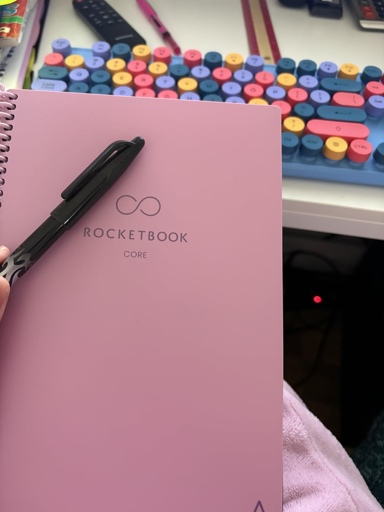 Rocketbook Core Reusable Smart Notebook, Dot Grid Pages For School, Work and Creative Projects, Executive Size 6x8.8, Blue - Premium customer photo 1