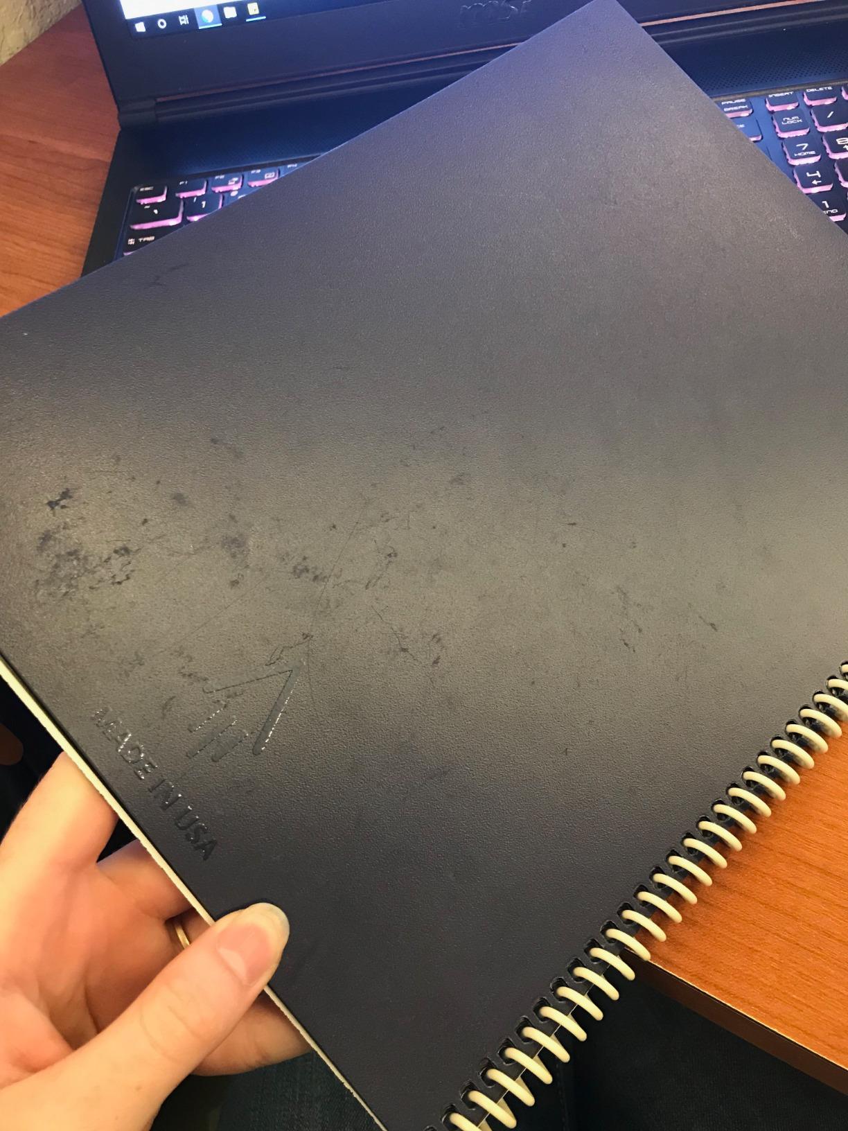 Rocketbook Core Reusable Smart Notebook, Dot Grid Pages For School, Work and Creative Projects, Executive Size 6x8.8, Blue - Premium customer photo 2
