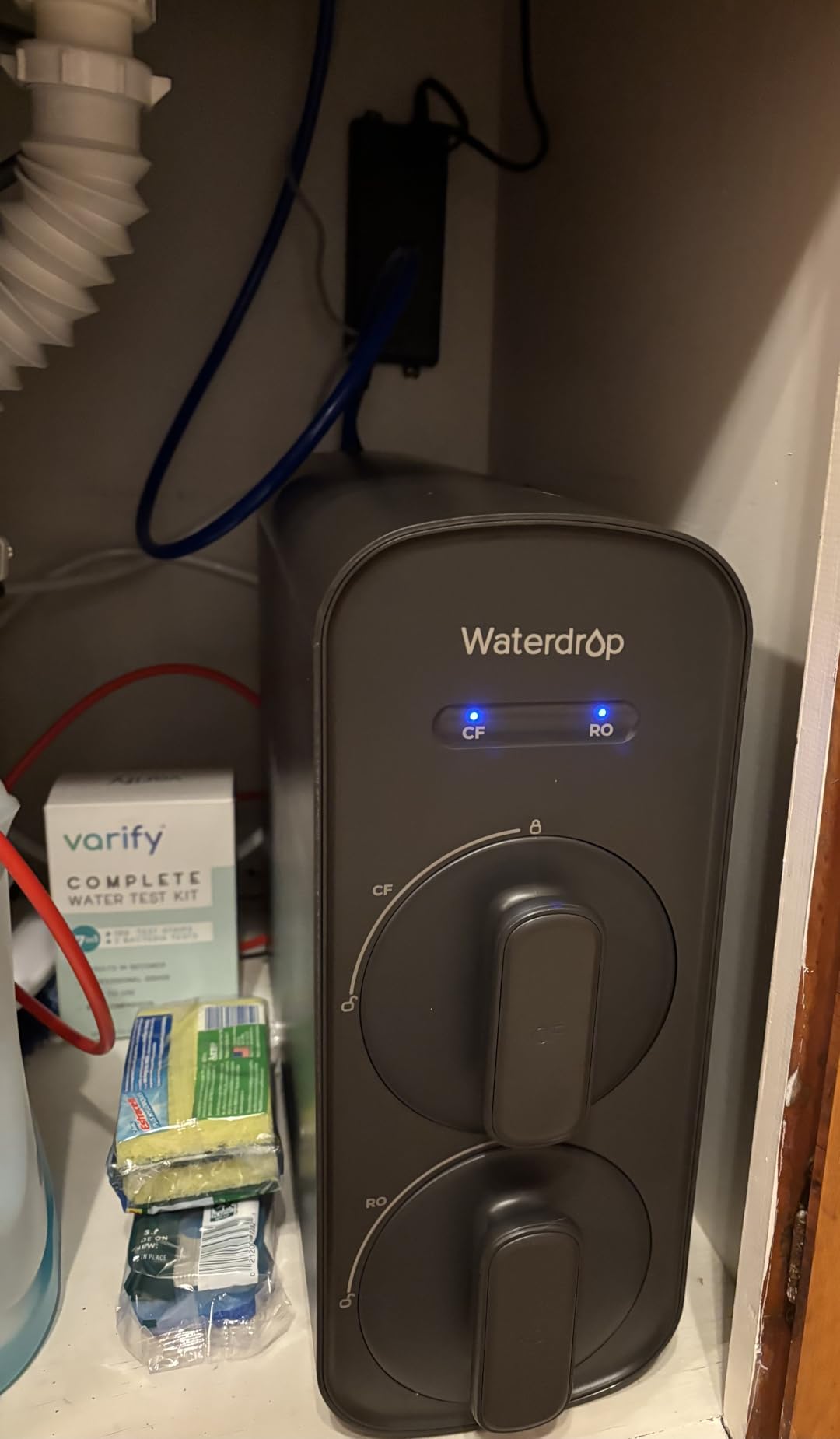 Waterdrop G5P700A Alkaline Mineral pH+ Reverse Osmosis Water Filter, NSF/ANSI 58 & 372 Certified, 700G Reverse Osmosis System, 8 Stage RO Water Filtration System, 2:1 Pure to Drain, Smart LED Faucet customer photo 1