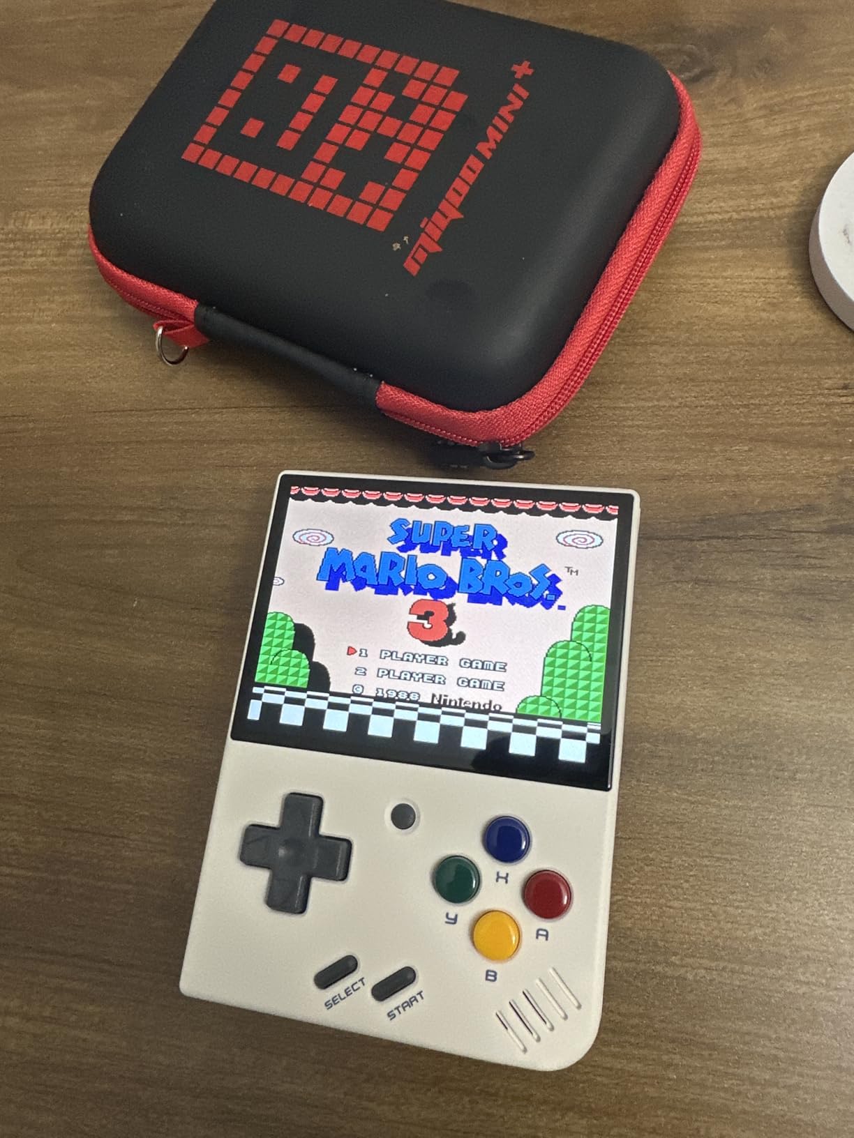 Gift for Men Women, Miyoo Mini Plus with Portable Case Retro Emulator Handheld Game Console with WiFi & RTC, Christmas Stocking Stuffers for Men, Mens Gifts for Dad, Husband, 3000+Classes Game, Gray customer photo 1