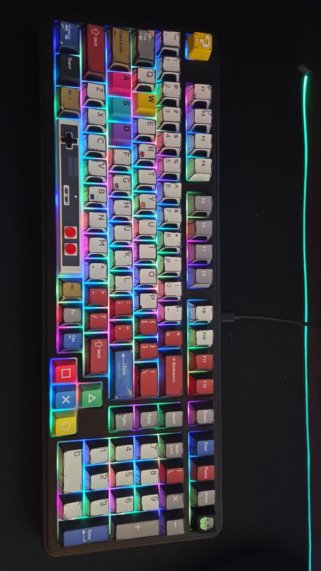 EPOMAKER TH99 Tri-Mode Wireless Mechanical Keyboard with 8000mAh Battery, Hot Swappable Custom RGB Gaming Keyboard with Numpad, Gasket Creamy for PC/Mac/Office (Blue&White, Creamy Jade) customer photo 1