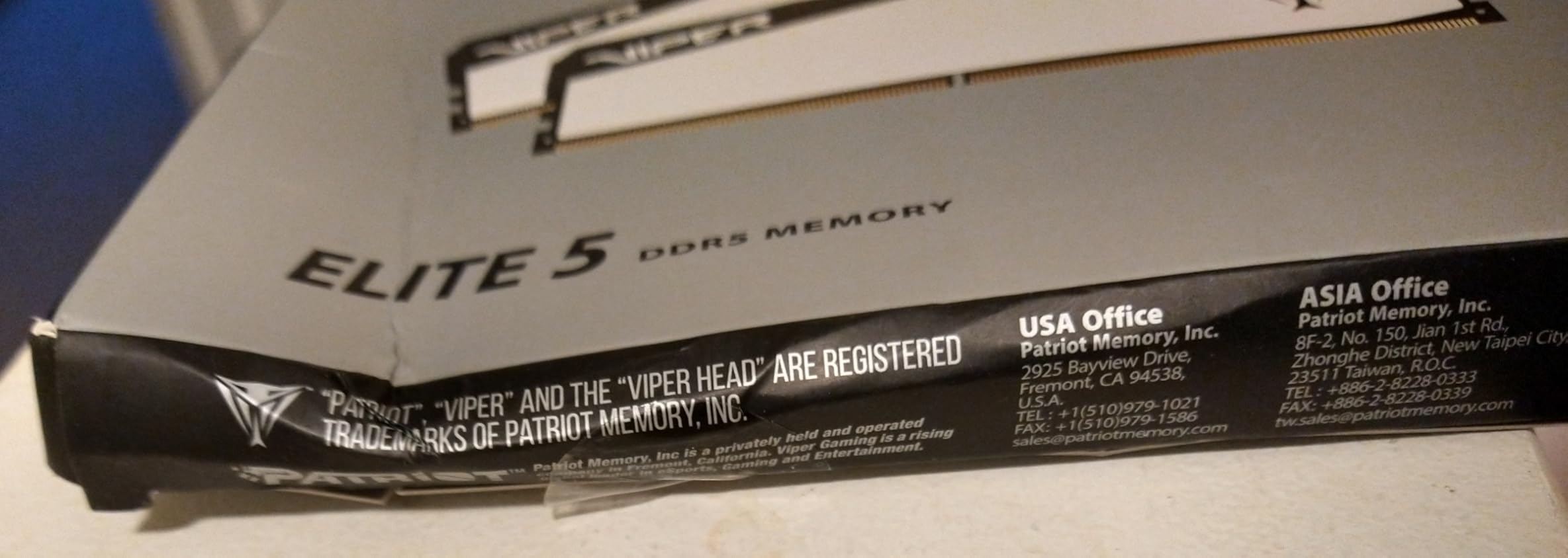 Patriot Viper Elite 5 DDR5 RAM 32GB (2x16GB) 6000MT/s CL30 Intel XMP AMD Expo - White customer photo 2