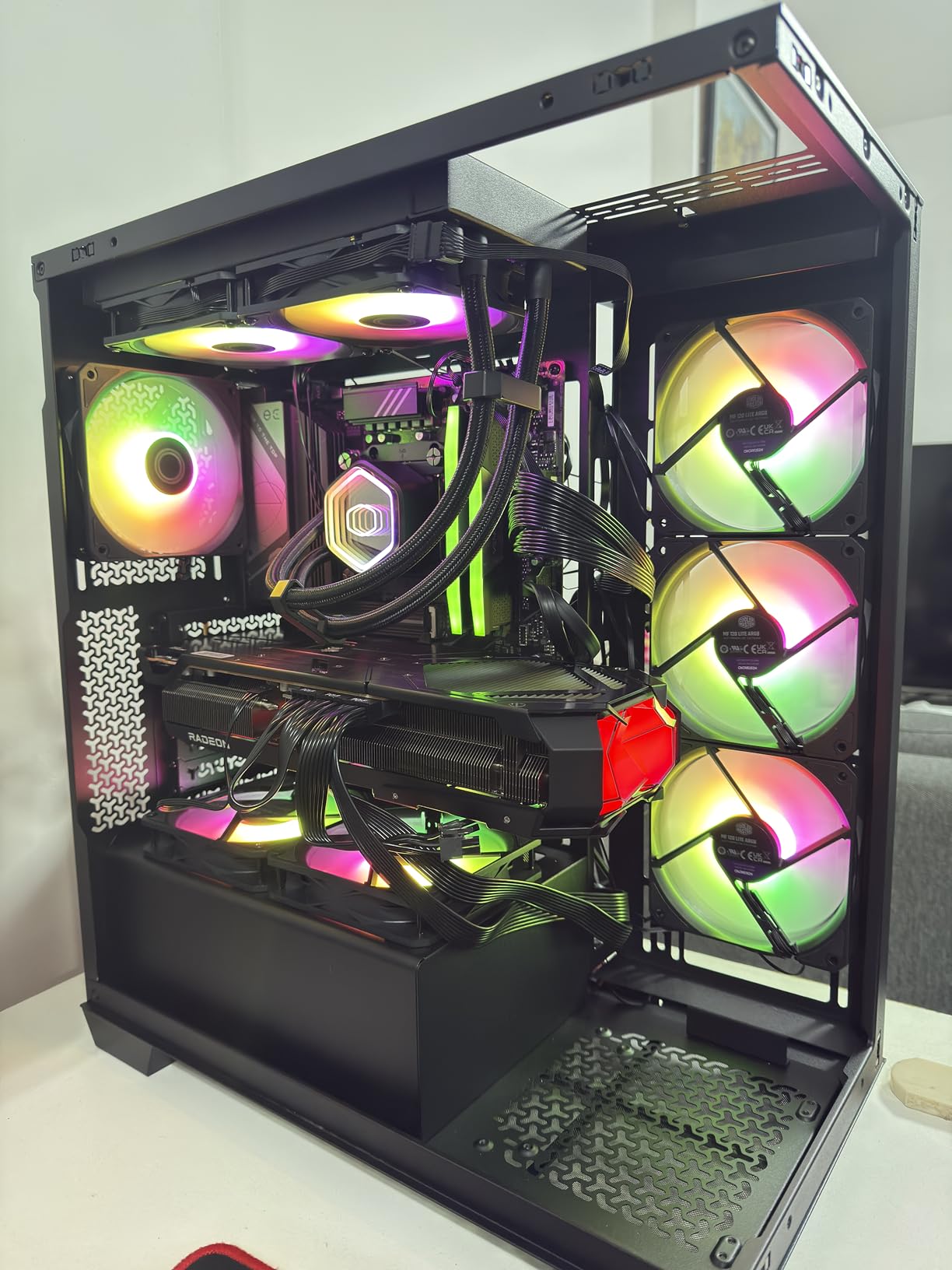 Cooler Master 240 Core II Liquid CPU AIO Cooler - 240mm Radiator, Dual ARGB PWM Fans, Infinity Mirror Dual-Chamber Pump, Quiet Cooling & Easy Installation, AMD AM5/AM4 & Intel LGA 1851/1700, Black customer photo 2