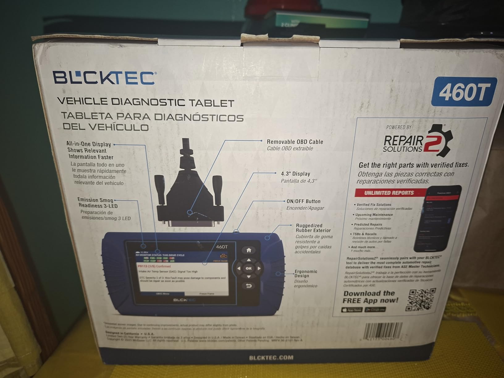 BLCKTEC 460T OBD2 Scanner Car Code Reader Engine ABS SRS Transmission Diagnostic Tool, 12 Reset Services, Oil/TPMS/EPB/BMS/SAS/DPF/Throttle Reset, ABS Bleeding, Battery Test customer photo 1