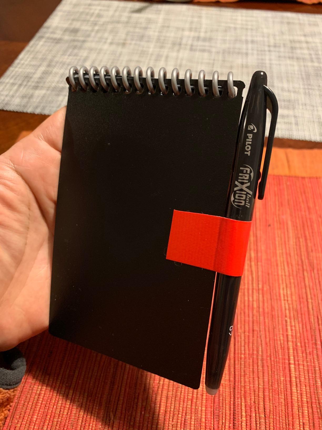 Rocketbook Mini Reusable Smart Notepad, Pocket Size Notebook 3.5x5.5, Gray - Dotted Pages, App-Connected, Erasable, Ideal for On-The-Go List Taking customer photo 1