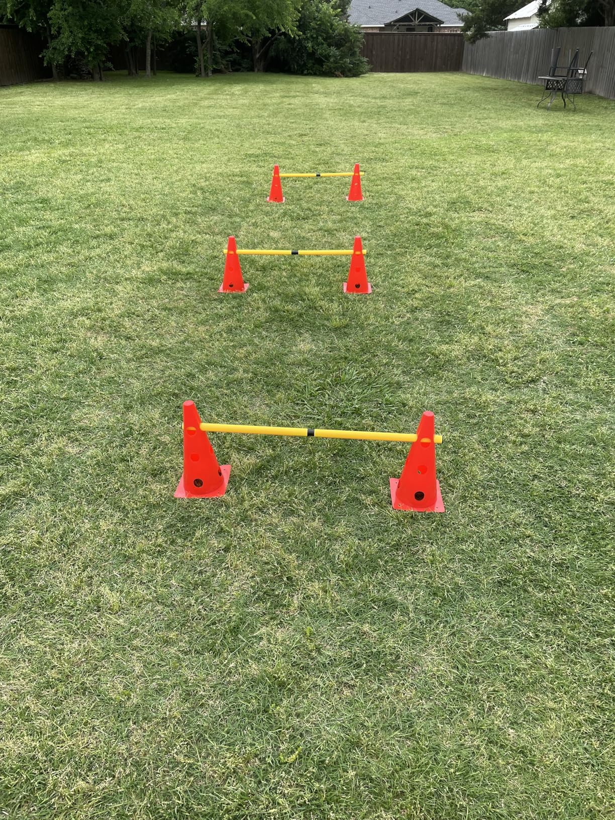 TNZMART Dog Agility Hurdle Cones Pet Jump Training Set - Dog Agility Course Backyard Set Adjustable Obstacle Training Set (Orange, 6 Sets) customer photo 1