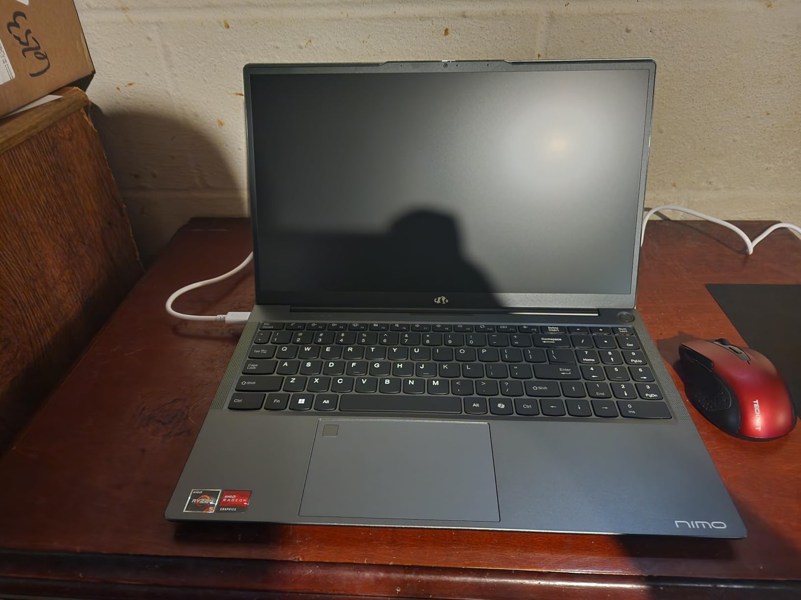 NIMO 15.6'' IPS FHD-Laptop, 8GB RAM 256GB SSD AMD Ryzen 5(Beat i5-1135G7, 4 Cores Up to 3.7GHz) Student Computer with 2 Years Warranty, 65W Type-C, Fingerprint, Backlit Keyboard, 180°Viewing customer photo 1