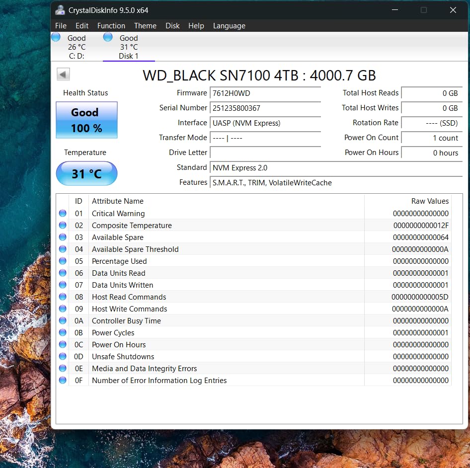 WD_Black SN7100 4TB NVMe SSD - Gen4 PCIe, M.2 2280, Up to 7,000 MB/s Read Speed, Up to 6,700 MB/s Write Speed, Next Gen TLC 3D NAND, for Laptops, Handheld Gaming Devices customer photo 2