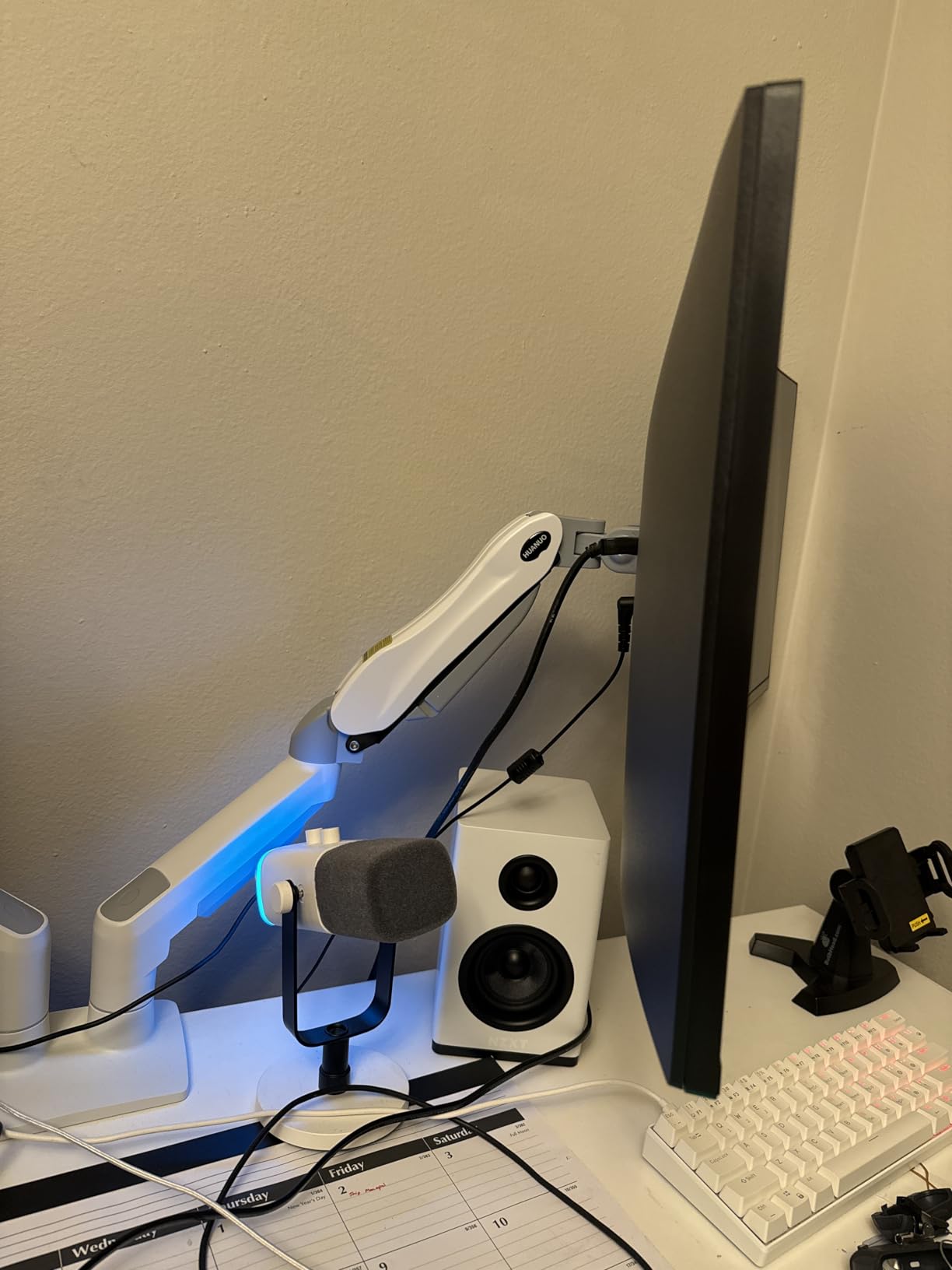 HUANUO Dual Monitor Stand, Fully Adjustable Monitor Desk Mount for 13-32