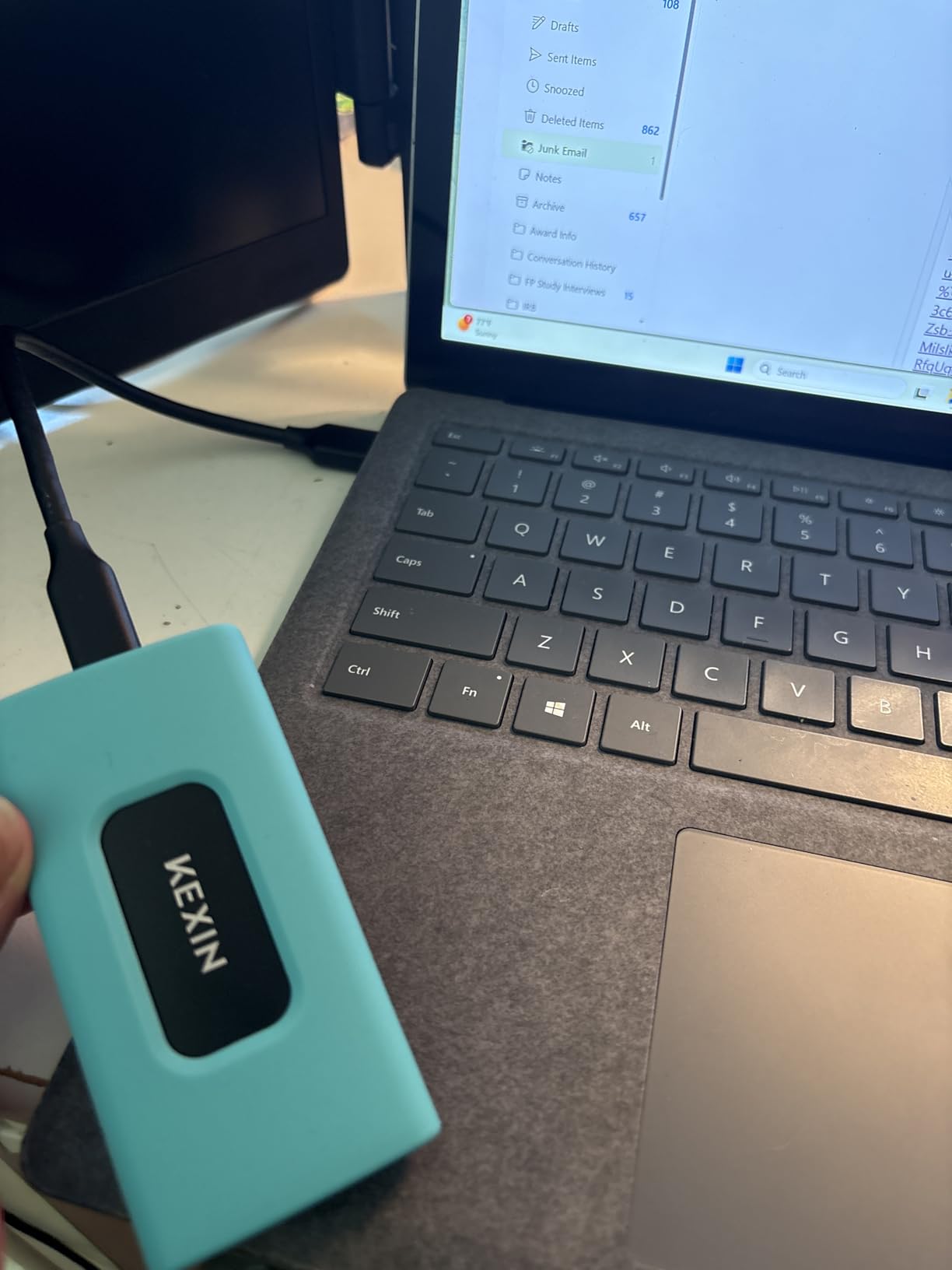 KEXIN 256GB External SSD Hard Drive USB 3.1 Type-c Portable Solid State Drive 256G, up to 500MB/s for PC Mac Android Game Console and More customer photo 1