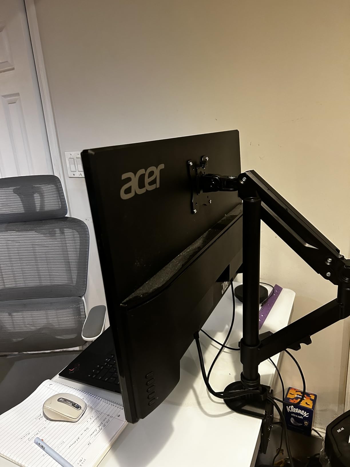 Dual Monitor Mount for 17 to 40 inches, Holds up to 26.4 lbs, Monitor Desk Arms for 2 Monitors Vertical/Parallel Placement, with Clamp/Grommet Base, VESA Mount 75/100 mm customer photo 1