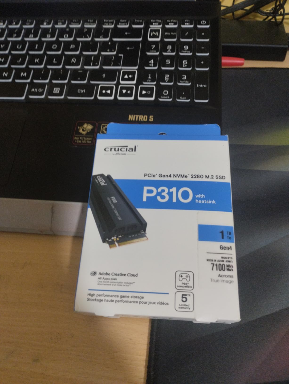 Crucial P310 2280 4TB PCIe Gen4 NVMe Gaming PS5 SSD with Heatsink, Up to 7,100MB/s, PlayStation5, Laptop & Desktop (PC) Compatible, Solid State Drive customer photo 2