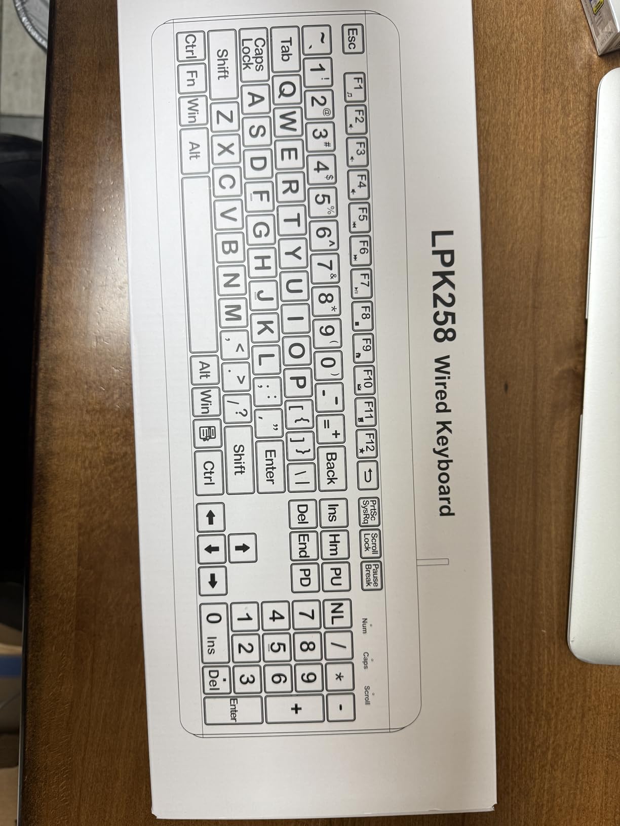EDJO Large Print Computer Keyboard, Wired USB Full Size Quiet Keyboard with 4X Oversized Print Letters for Visually Impaired Low Vision Individuals Easy to See and Type for PC, Laptop,Windows customer photo 1