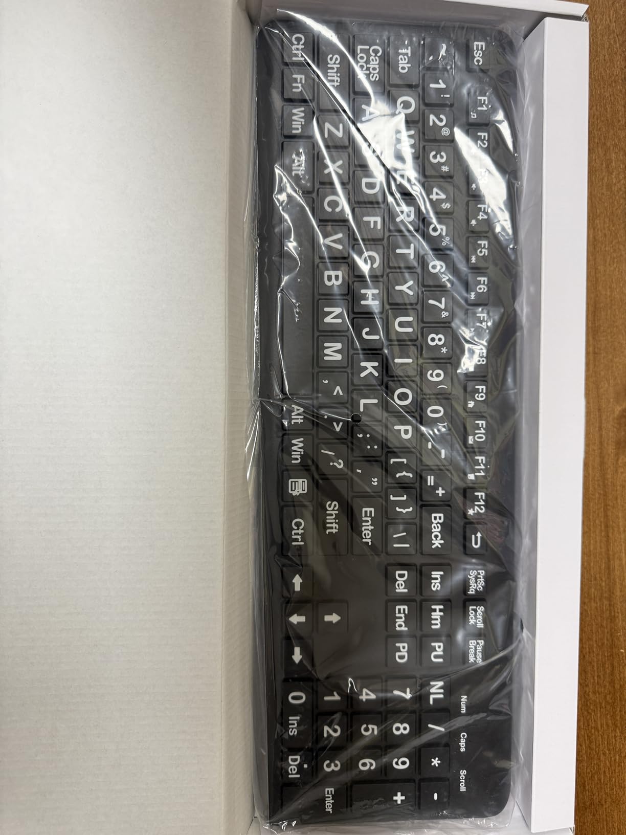EDJO Large Print Computer Keyboard, Wired USB Full Size Quiet Keyboard with 4X Oversized Print Letters for Visually Impaired Low Vision Individuals Easy to See and Type for PC, Laptop,Windows customer photo 2