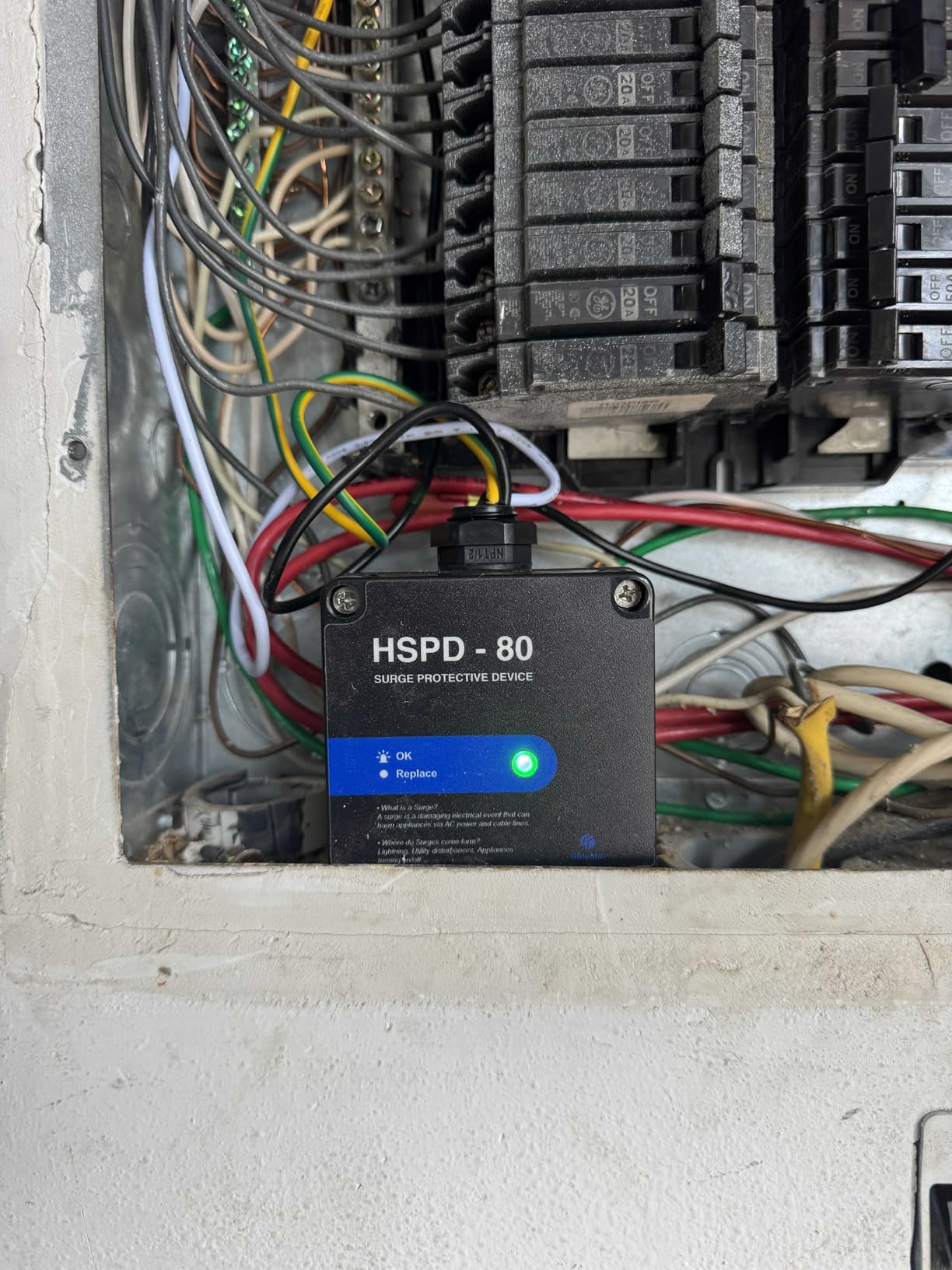 HSPD Square Whole Home Surge Protective Device, Type 1 SPD, Whole House Surge Protector, AC Surge Protection, 120/240VAC (HSPD-25) customer photo 1
