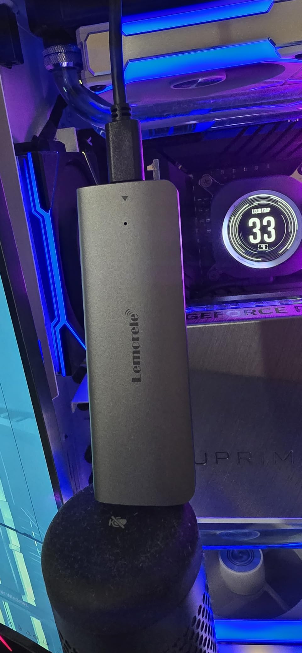 Lemorele Aluminum M.2 NVMe Enclosure, USB 3.2 Gen2 10Gbps Tool-Free, SSD Enclosure for NVMe PCIe M-Key, Nvme USB Adapter Support UASP Trim for 2280 2260 2242 2230 customer photo 1