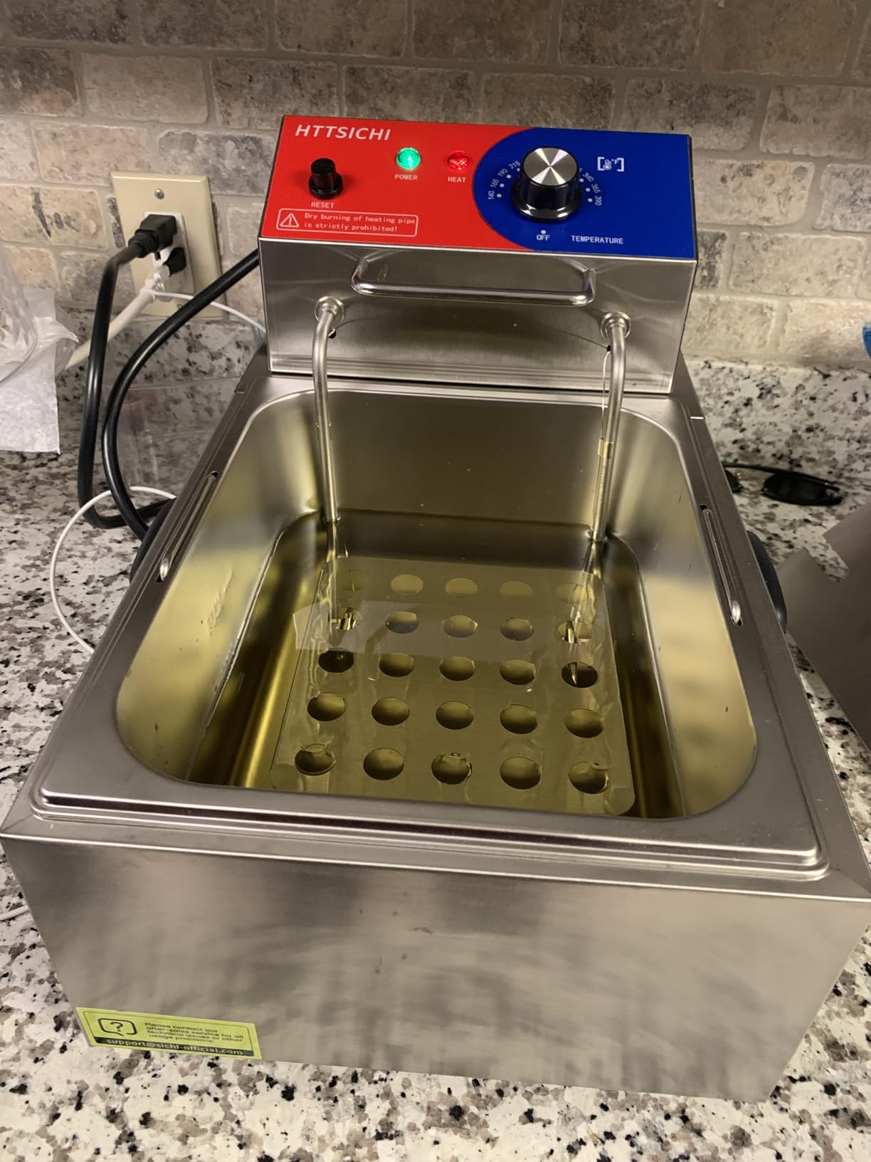 Commercial Deep Fryer - 26 L Large Deep Fryer with 10 L Basket, Commercial Deep Fryer with Basket (2Pcs), Stainless Steel Countertop Deep Fryer w/Adjustable Temperature and Restaurant Use customer photo 2